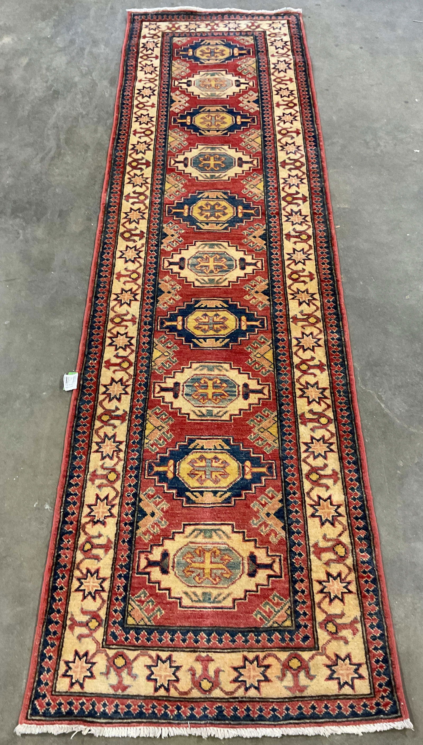 Vintage Afghan Kazak Style Wool Runner (1 of 6)