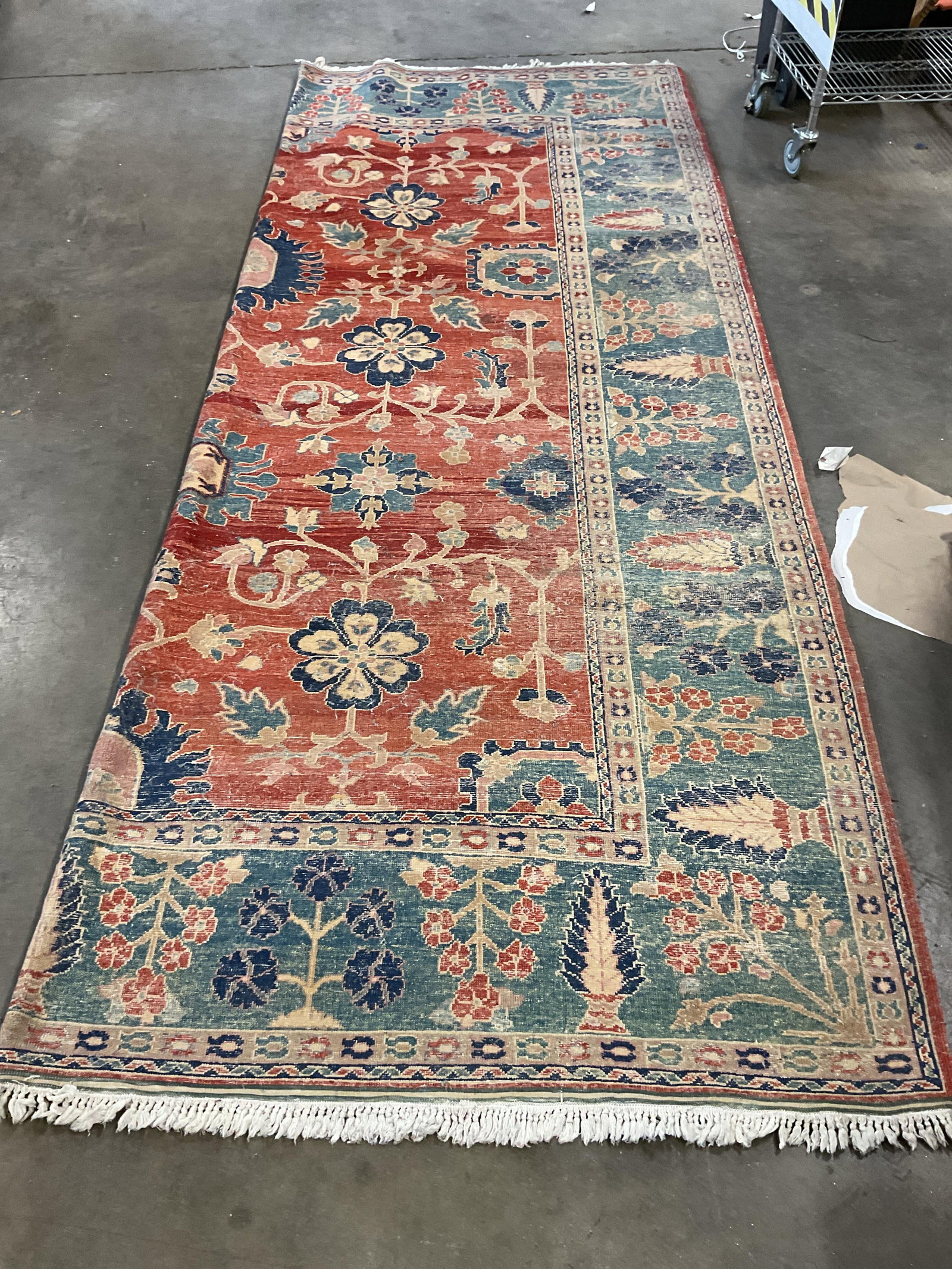 Vintage Persian Oushak Style Wool Rug - 6