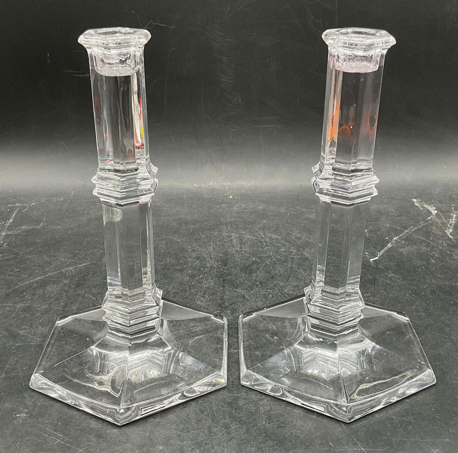 Pair Tiffany & Co Windham Crystal Candlesticks (1 of 8)