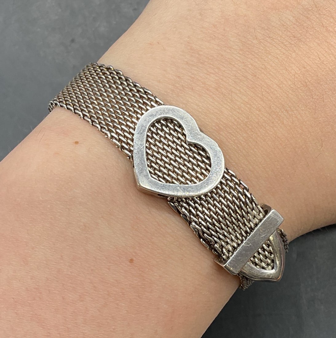 Tiffany Sterling Silver Somerset Heart Bracelet (1 of 6)