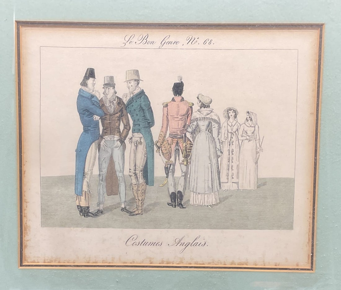 Antq Le Bon Genre English Fashion Engraving (1 of 7)