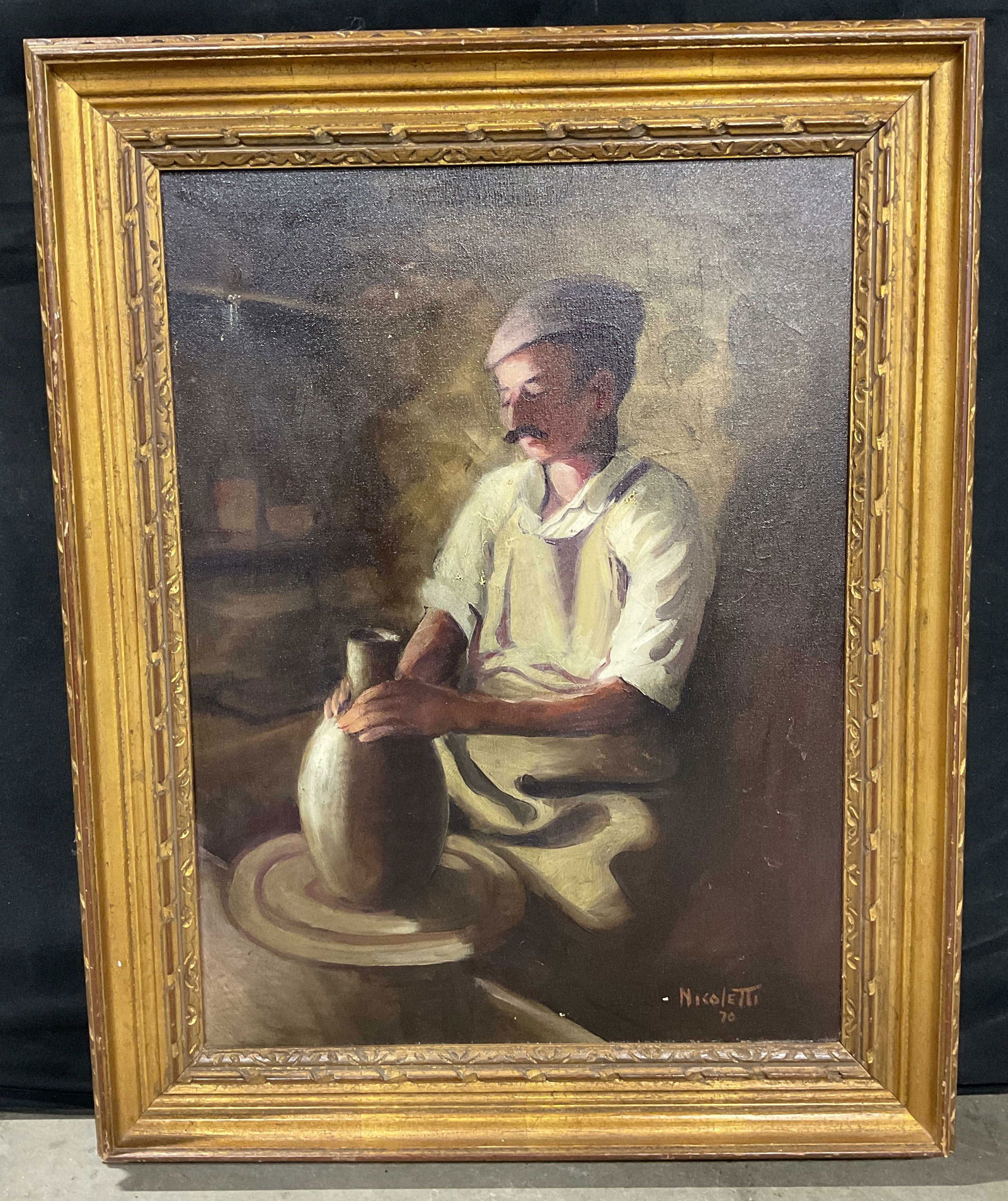 Joseph Nicoletti Potter Portrait Oil Painting (1 of 7)