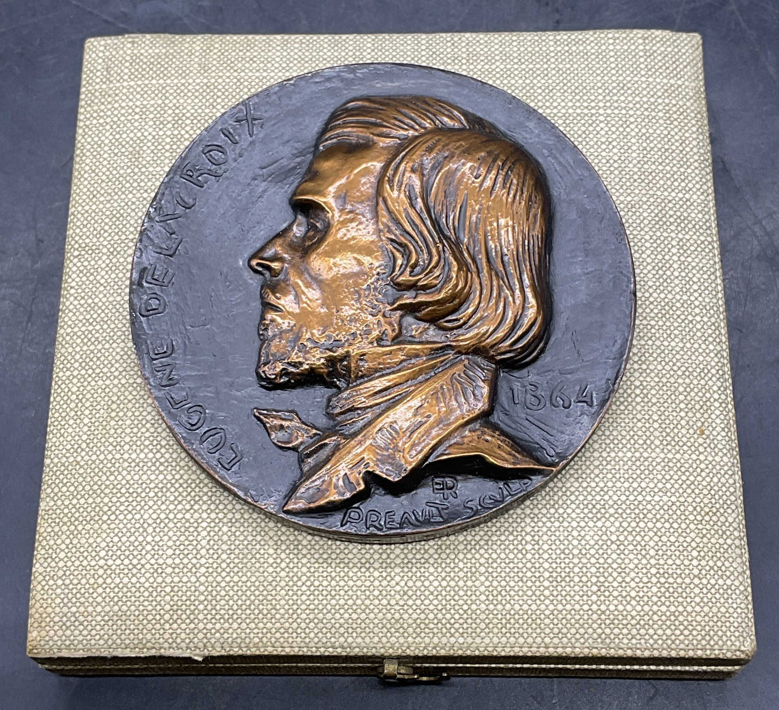 Delacroix Commemorative Bronze Medal, France (1 of 6)