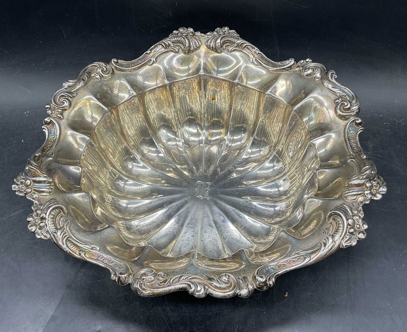 Vintage Sterling Silver Serving Bowl 508G (1 of 8)