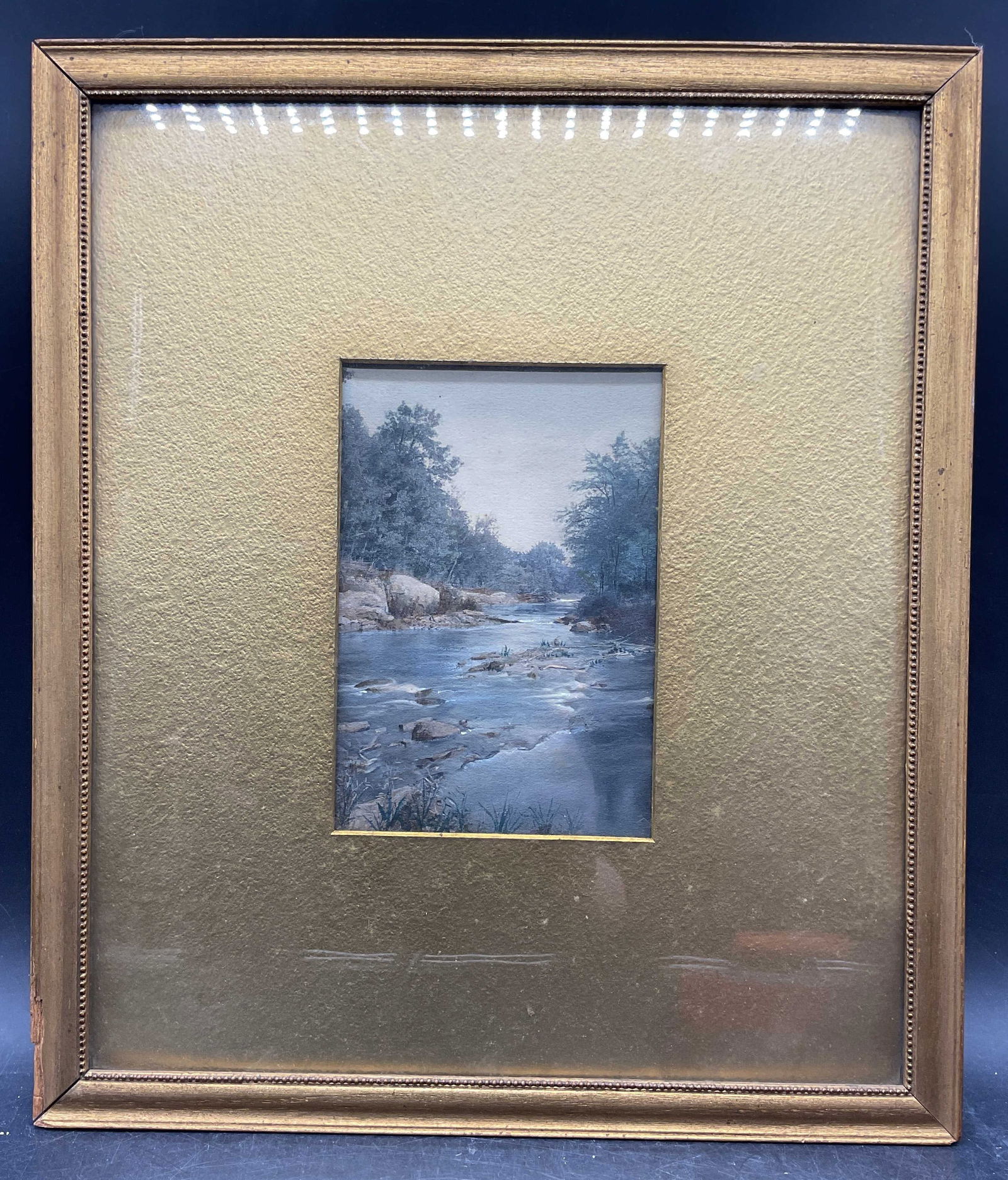 Framed Antique Landscape Watercolor Painting (1 of 6)