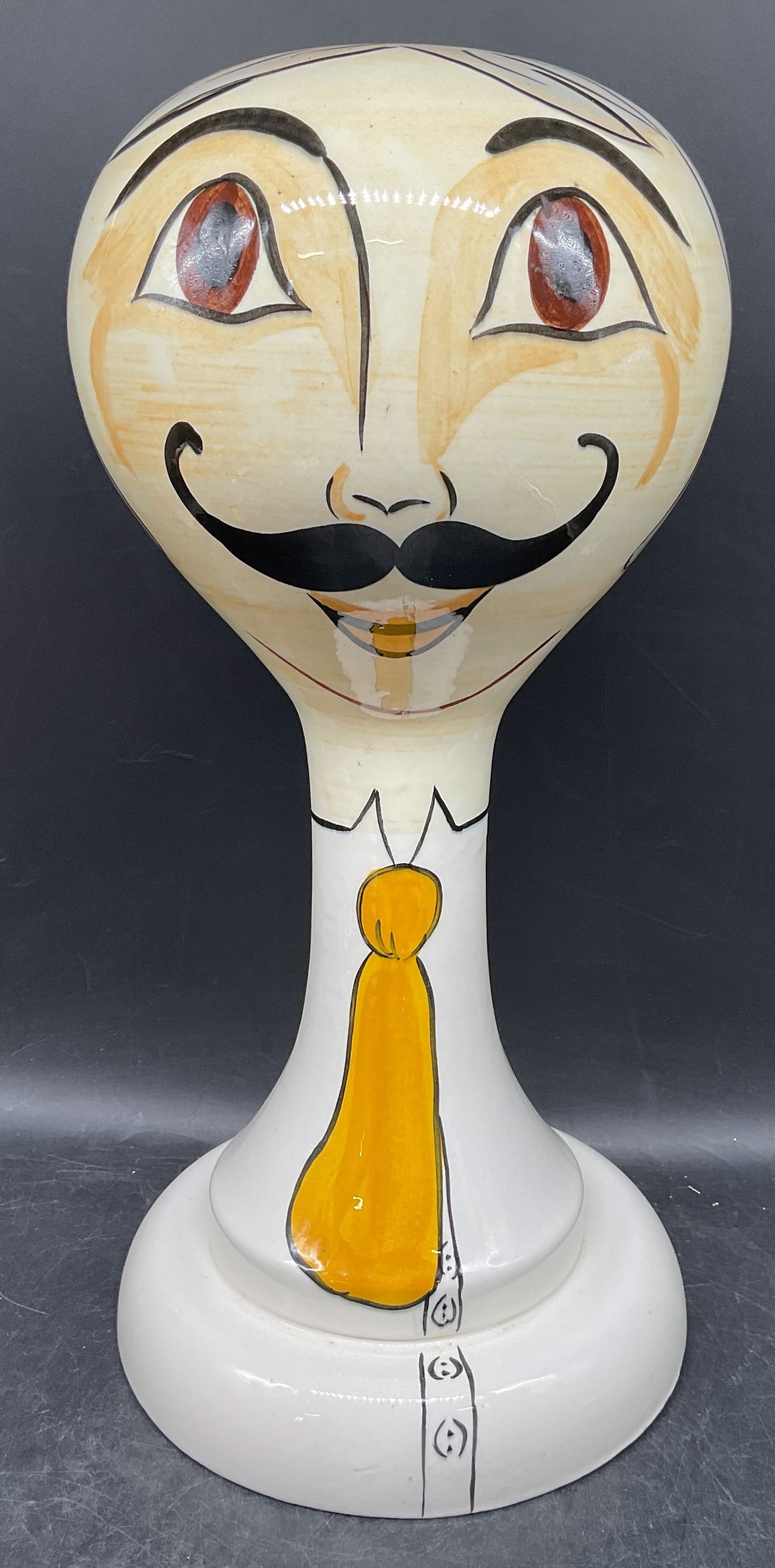 Vintage Hand Painted Pottery Mannequin Head (1 of 6)