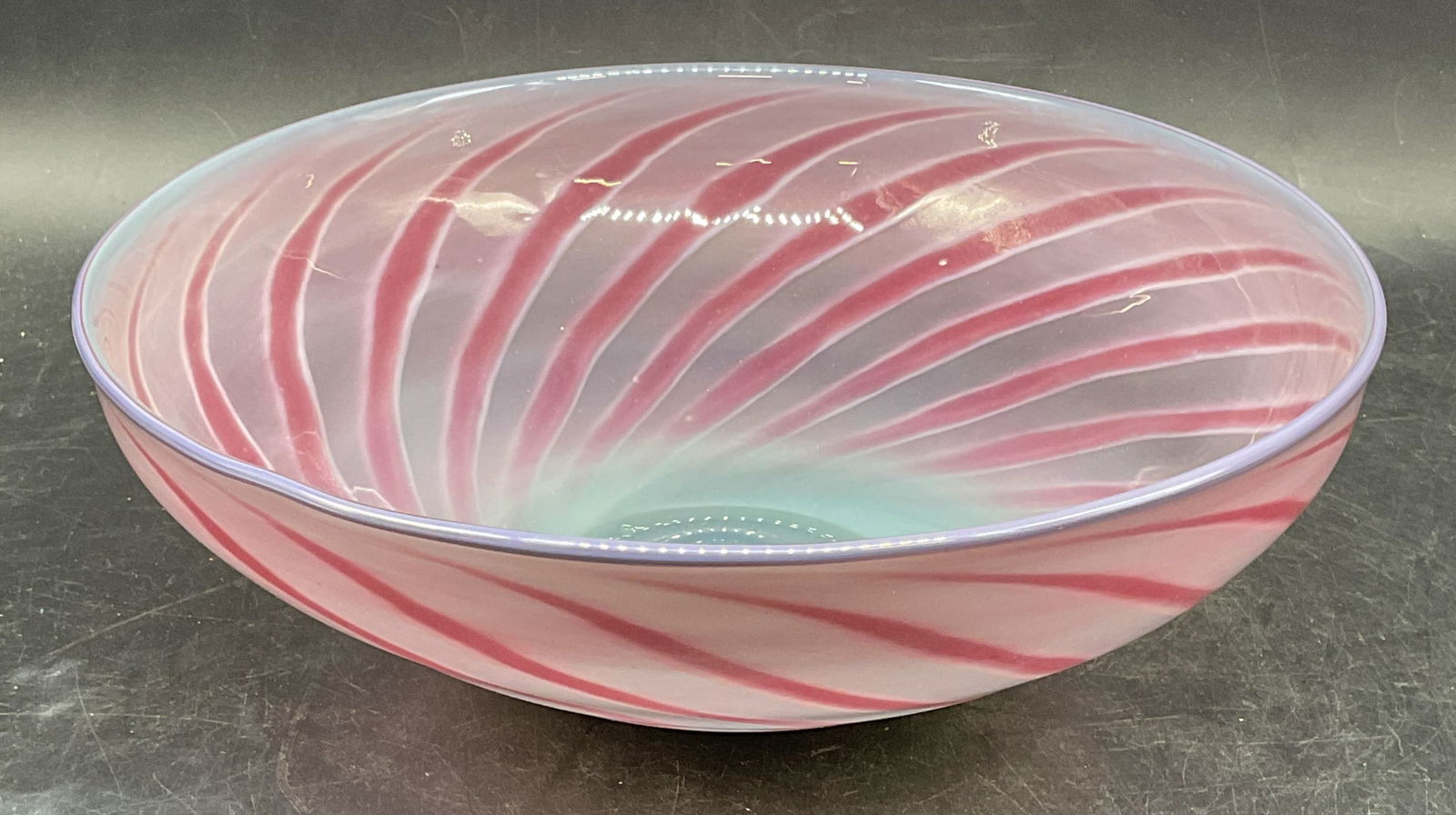 Zawistowski Bermuda Art Glass Swirl Bowl 1989 (1 of 6)