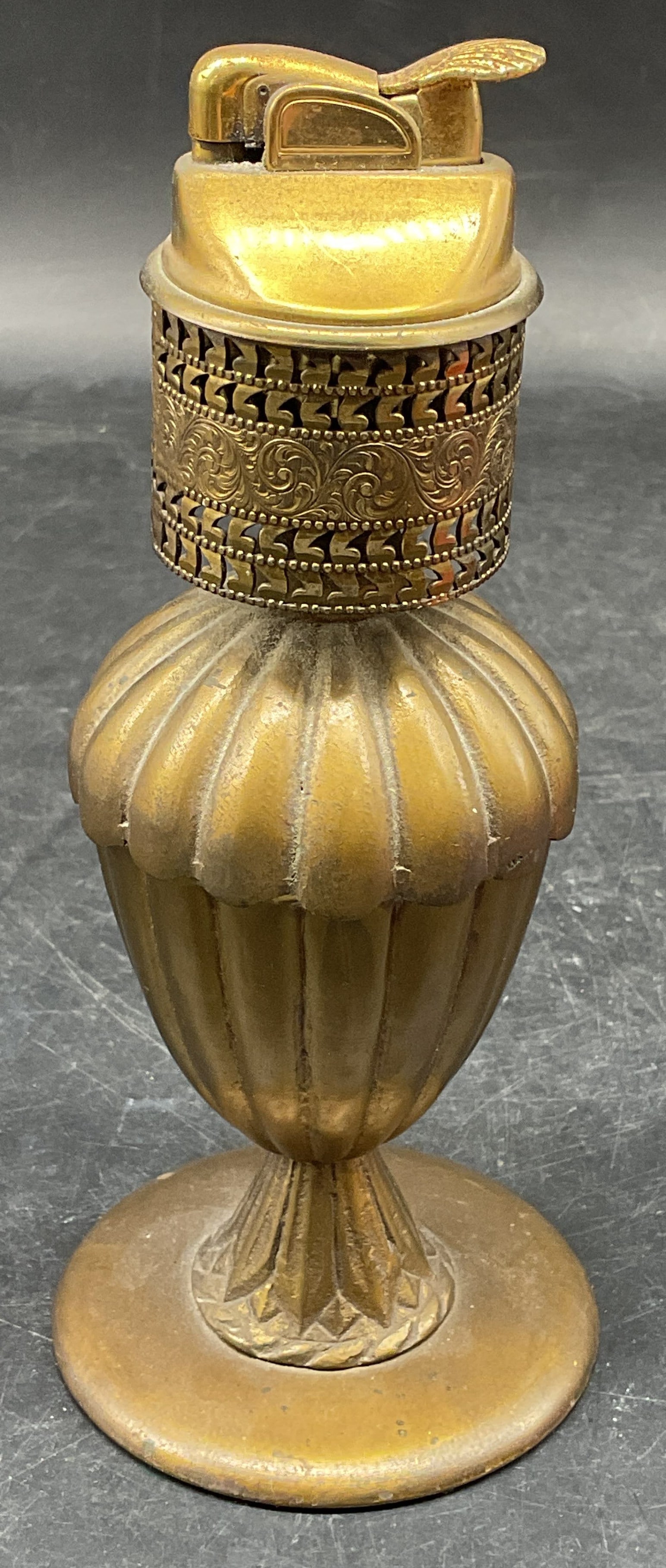 Vintage Brass Ornate Urn Table Lighter (1 of 6)