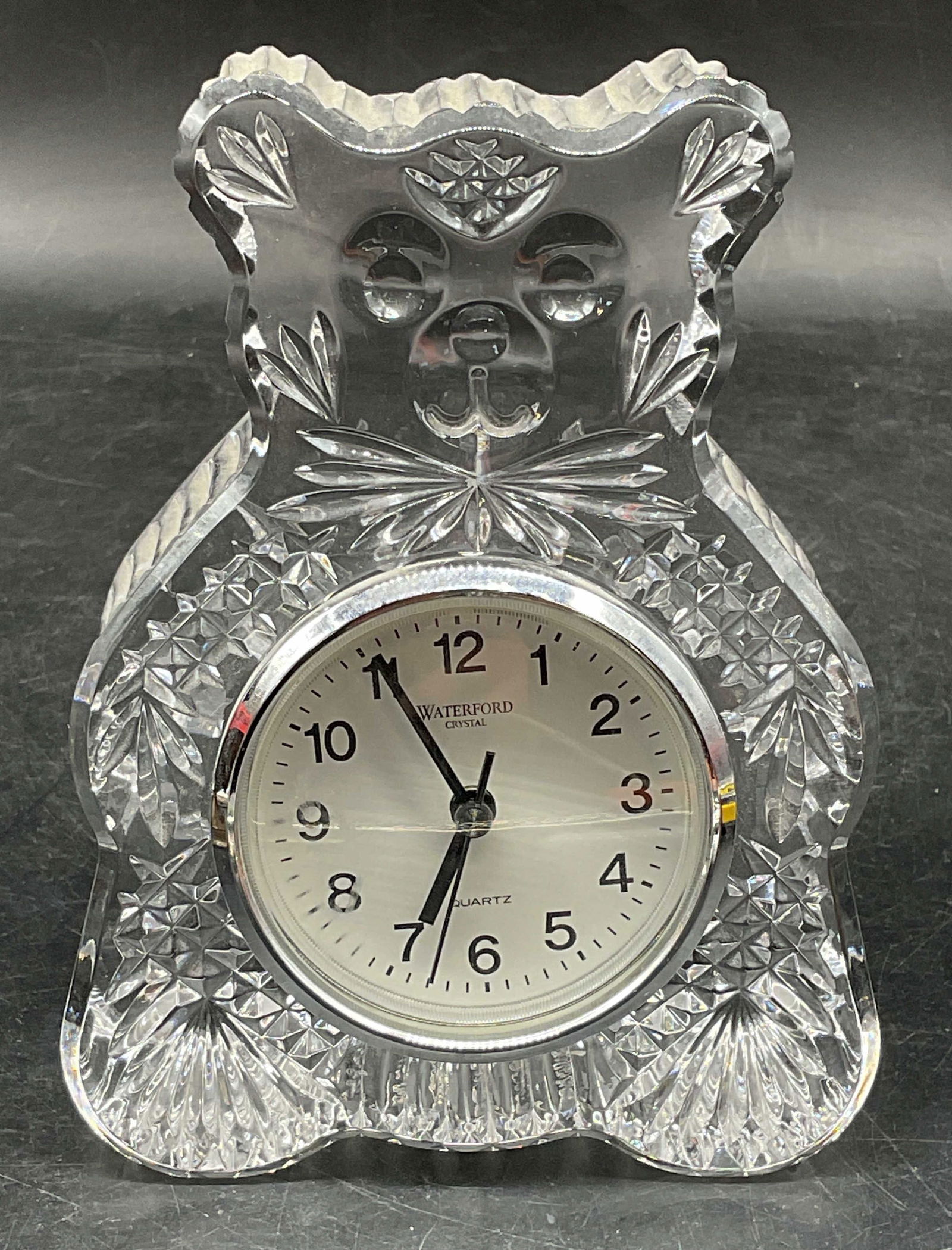 Waterford Cut Crystal Teddy Bear Desk Clock (1 of 7)