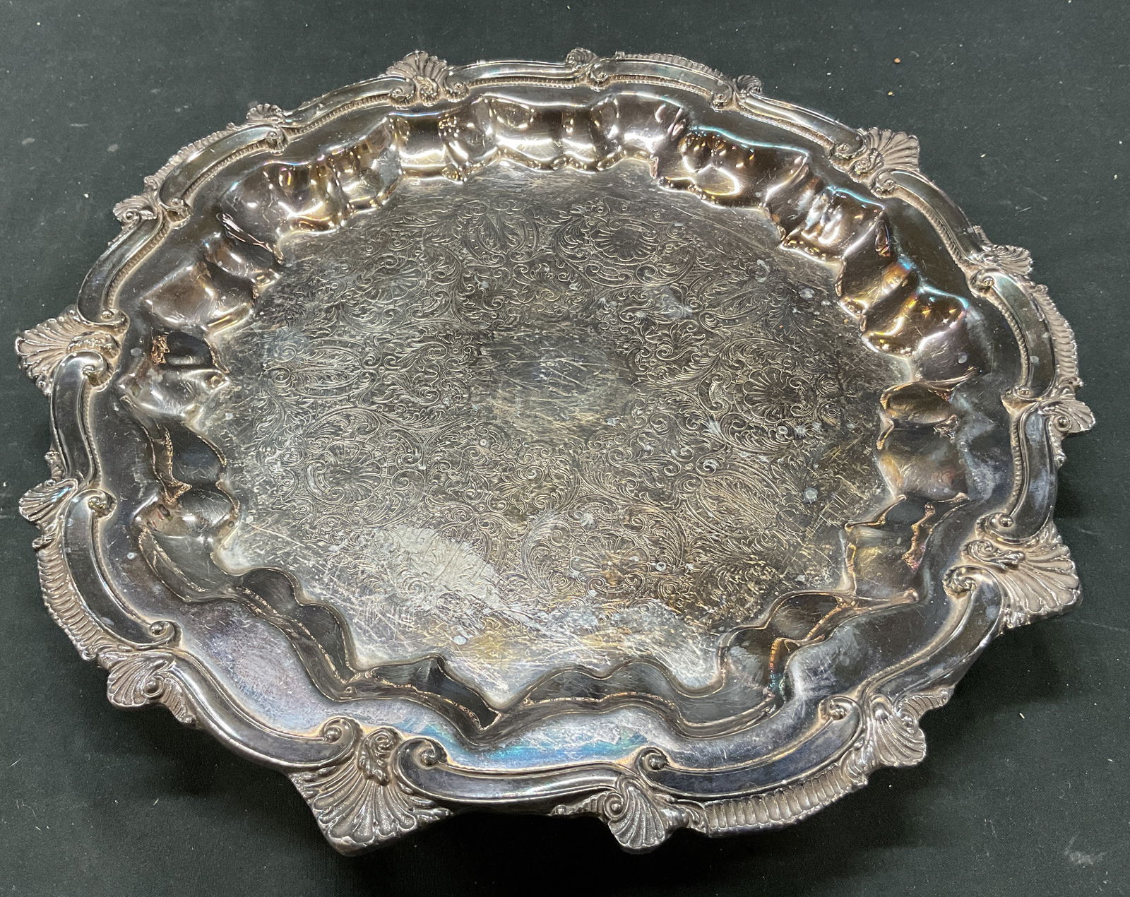 Vintage Silver Plated Footed Serving Tray (1 of 8)