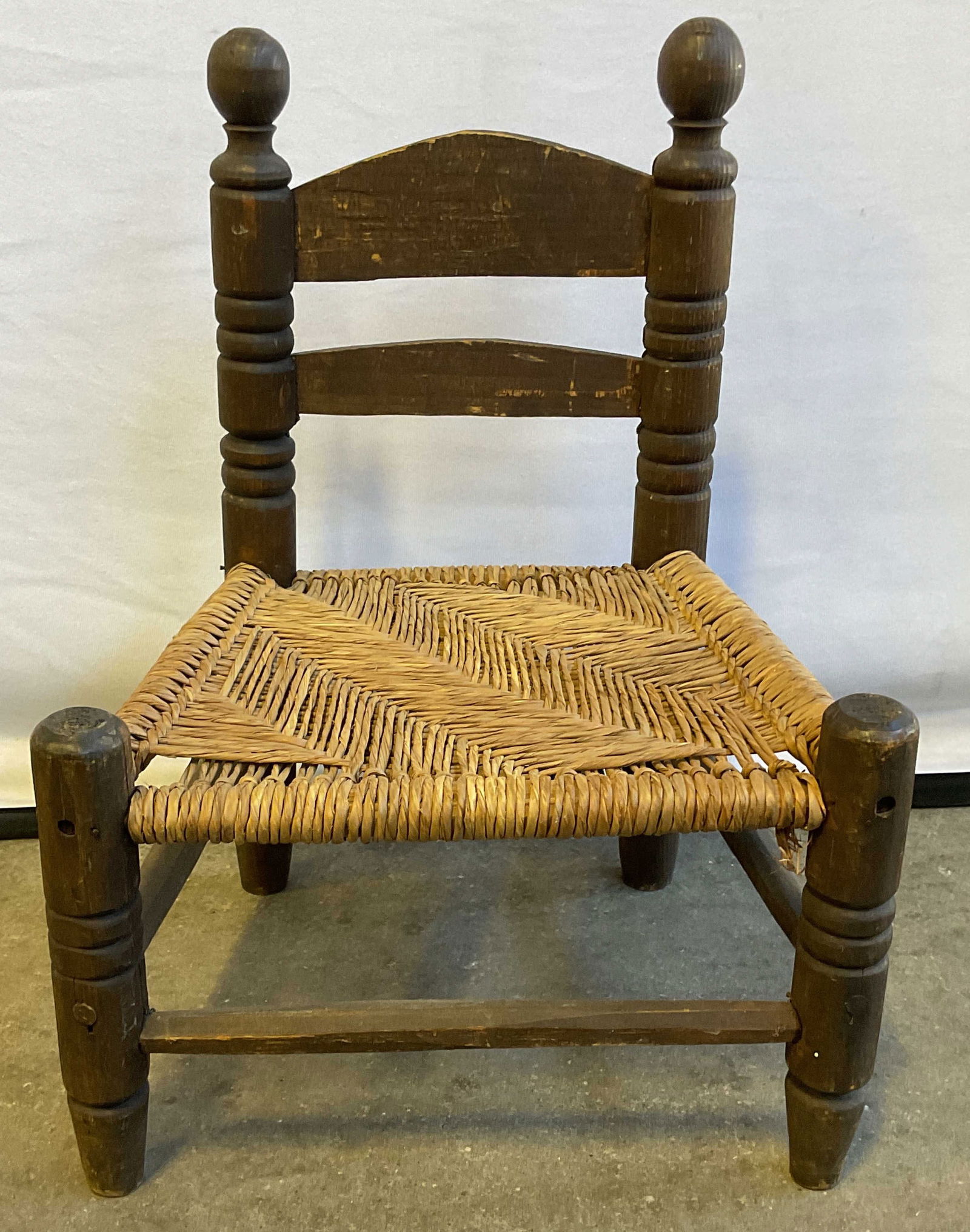 Vintage Rush Seat Childrens Chair (1 of 6)