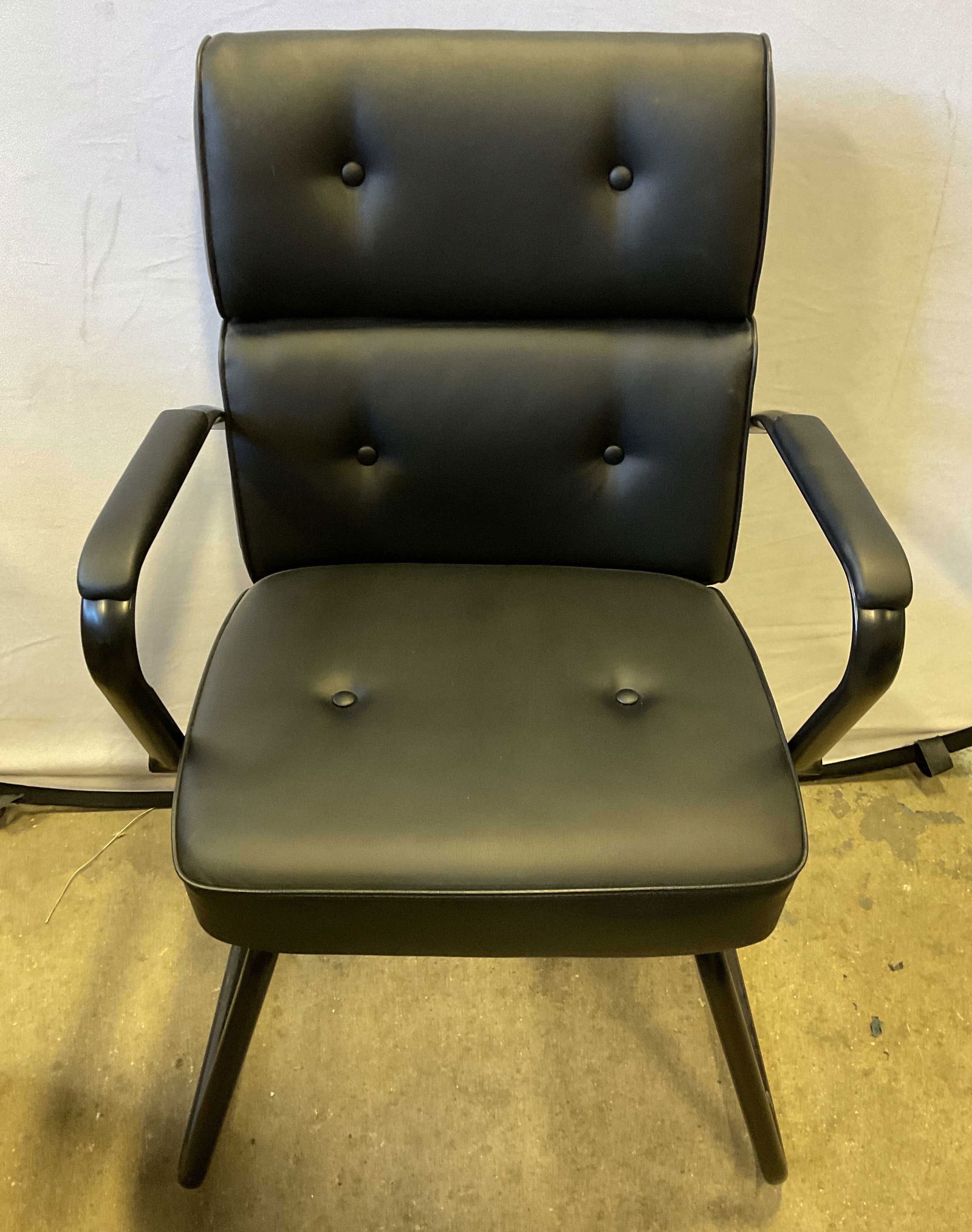 Moxygen Black Bonded Leather Armchair (1 of 6)