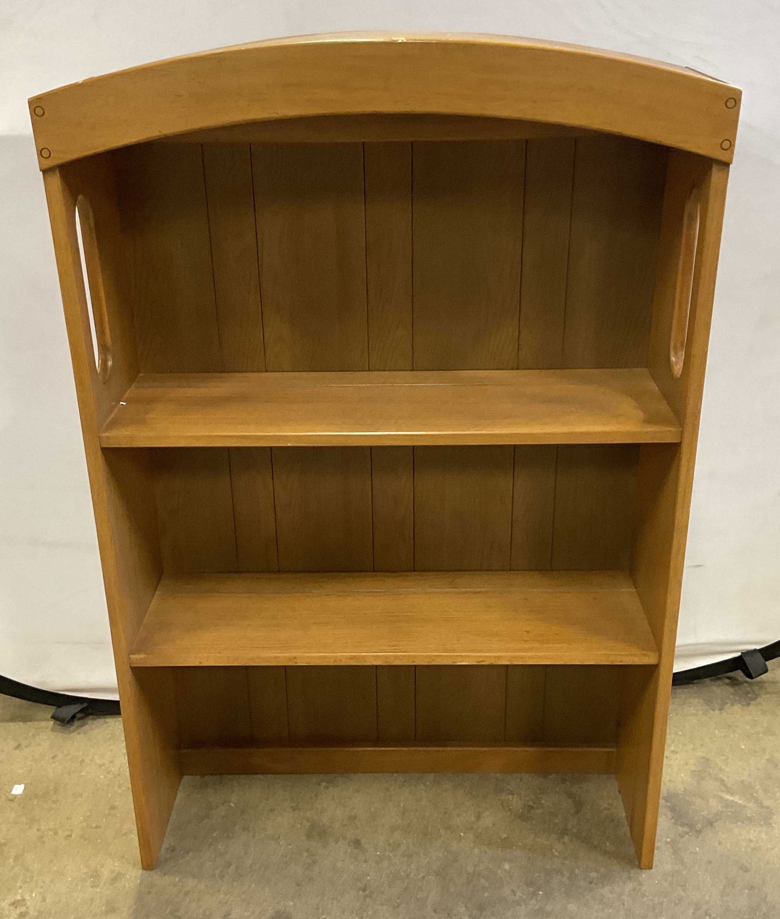 Wood 2 Tier Curved Top Bookshelf (1 of 6)