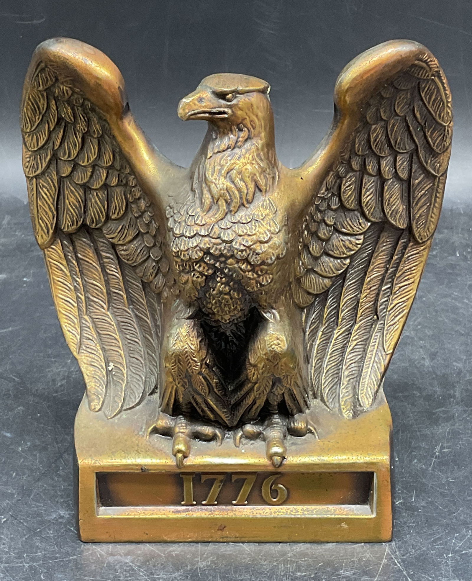 1776 Cast Brass Liberty Eagle Statue Bookend (1 of 6)