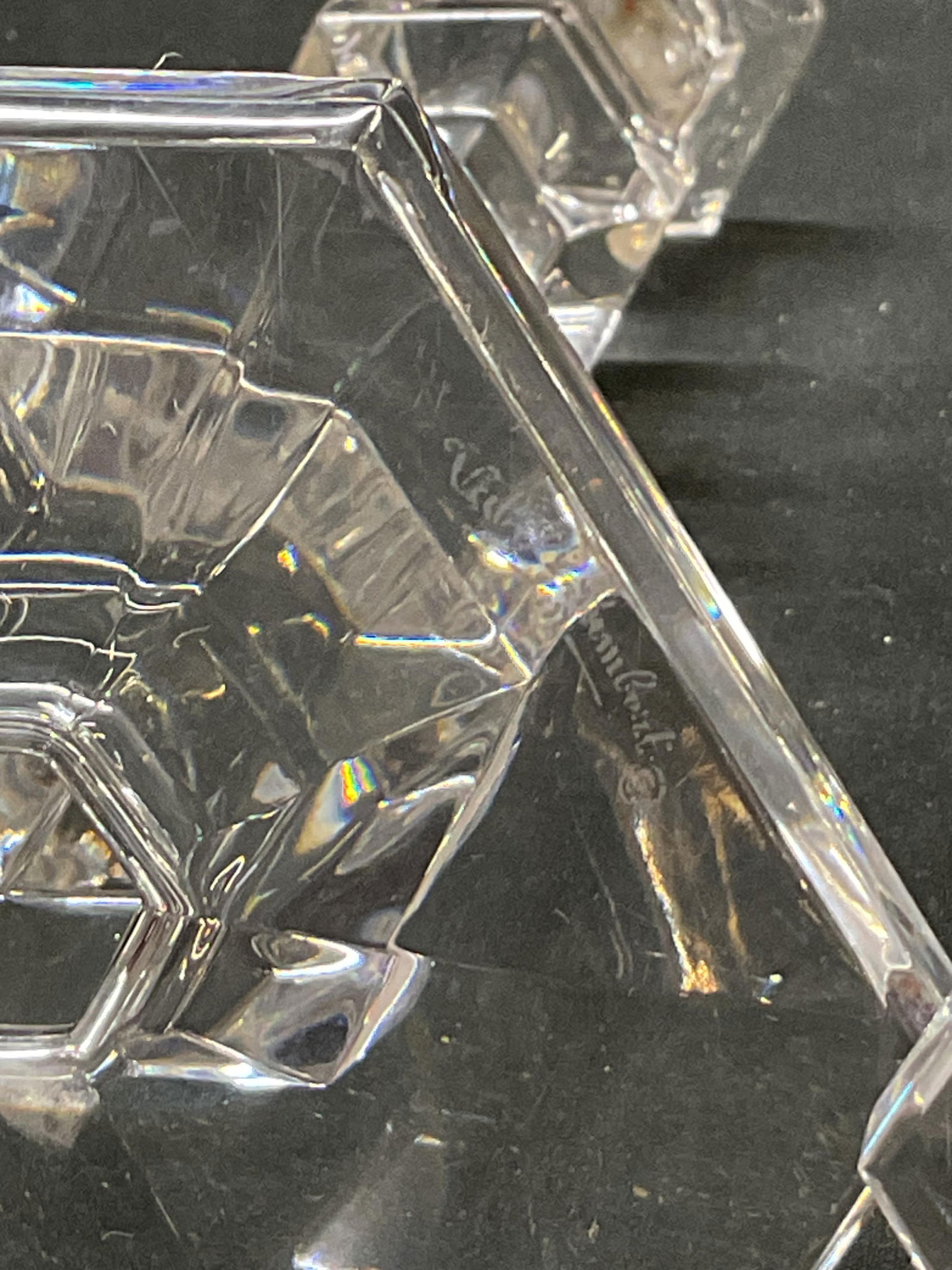 Pair SGND Val St Lambert Crystal Candlesticks - 5