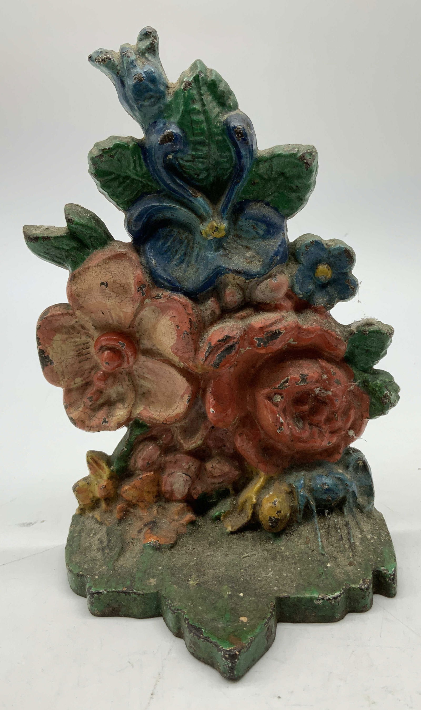Antique Cast Iron Floral Doorstop (1 of 6)