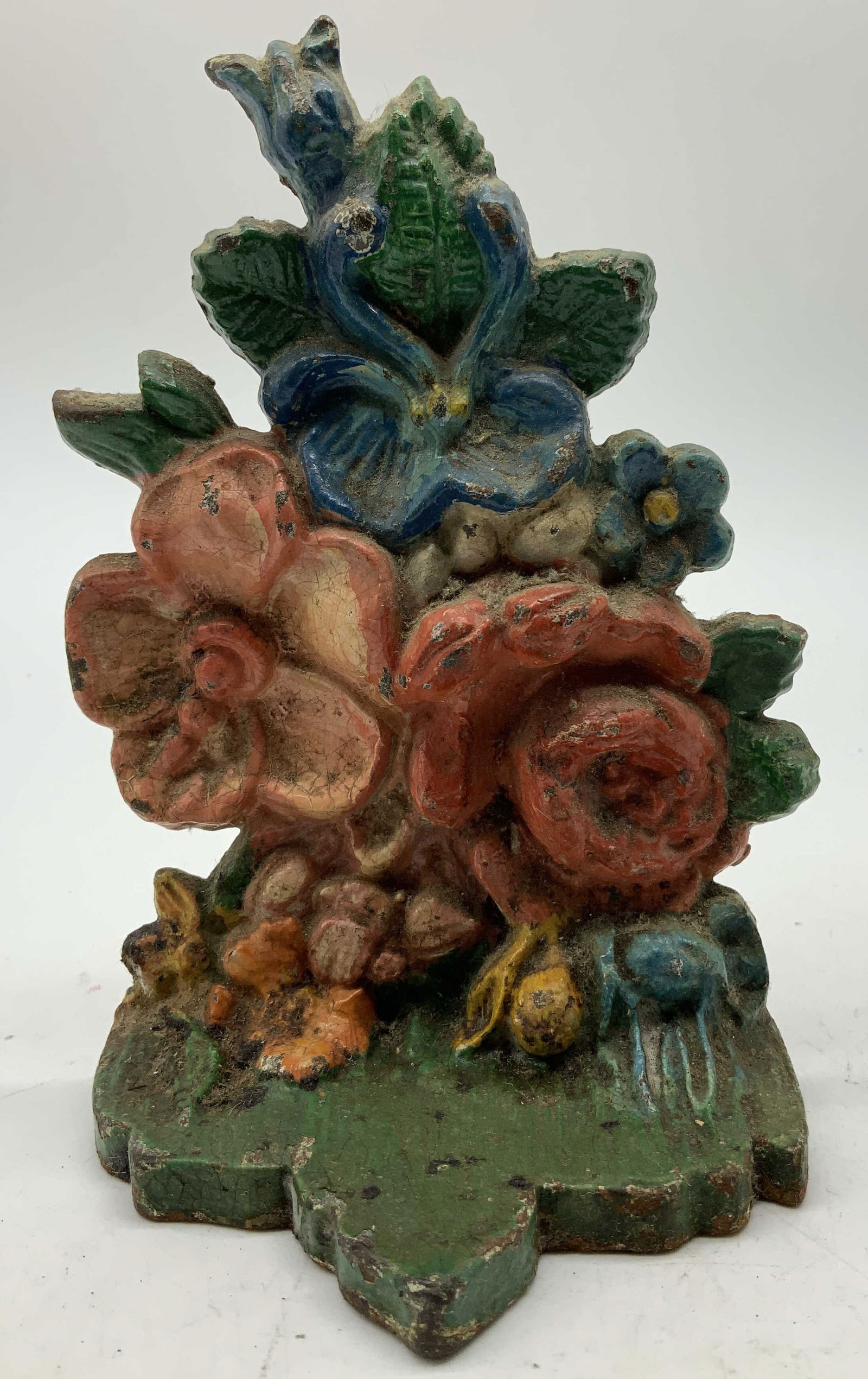 Antique Cast Iron Floral Doorstop (1 of 6)