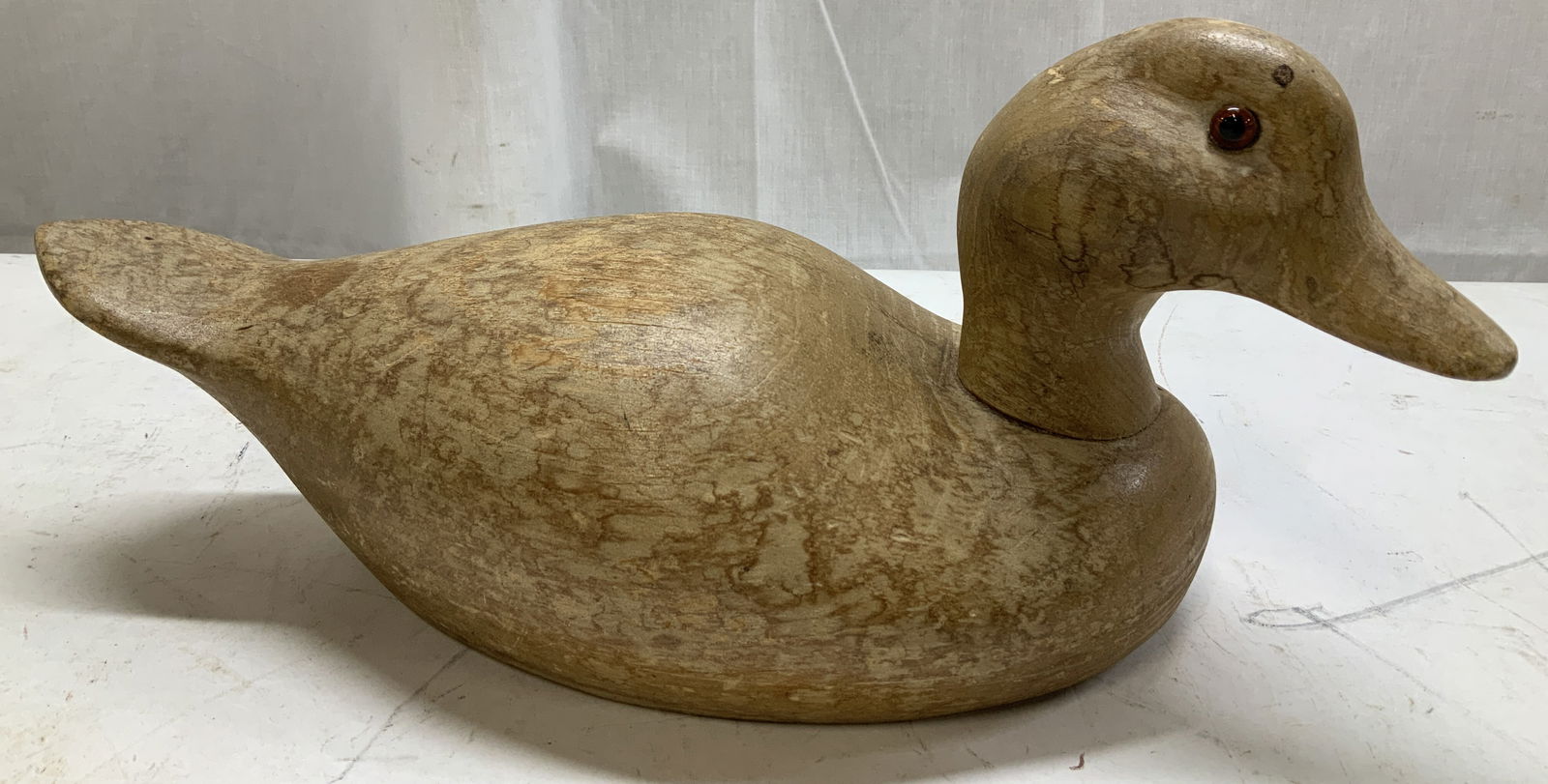 Vntg Hand Carved Wooden Duck (1 of 6)