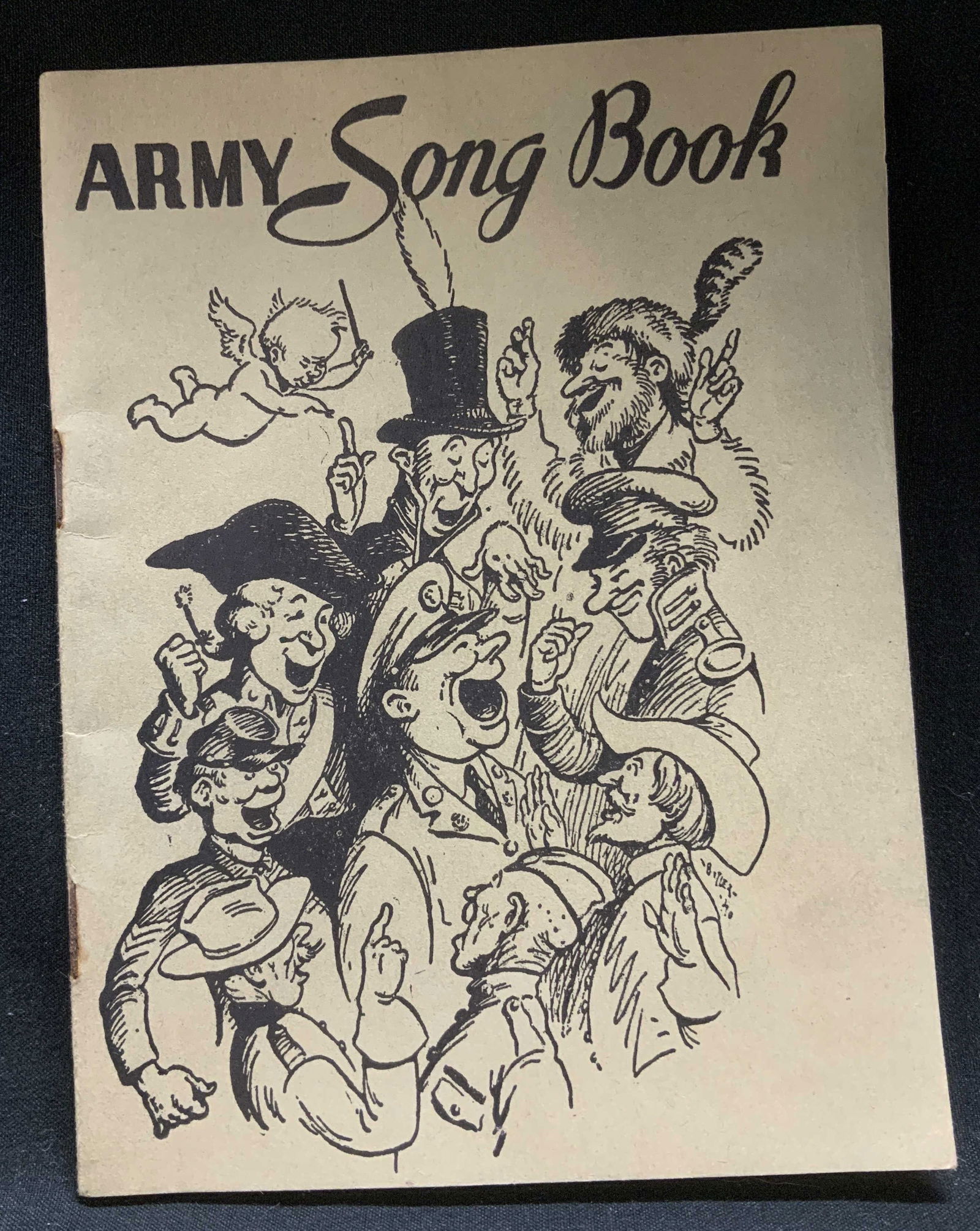 1941 WWI Army Song Bk Published By Secretary War: Army Song Book. Compiled by The Adjutant Generals Office in collaboration with the Library of Congress. Published by order of the Secretary of War. Book is property of the United States