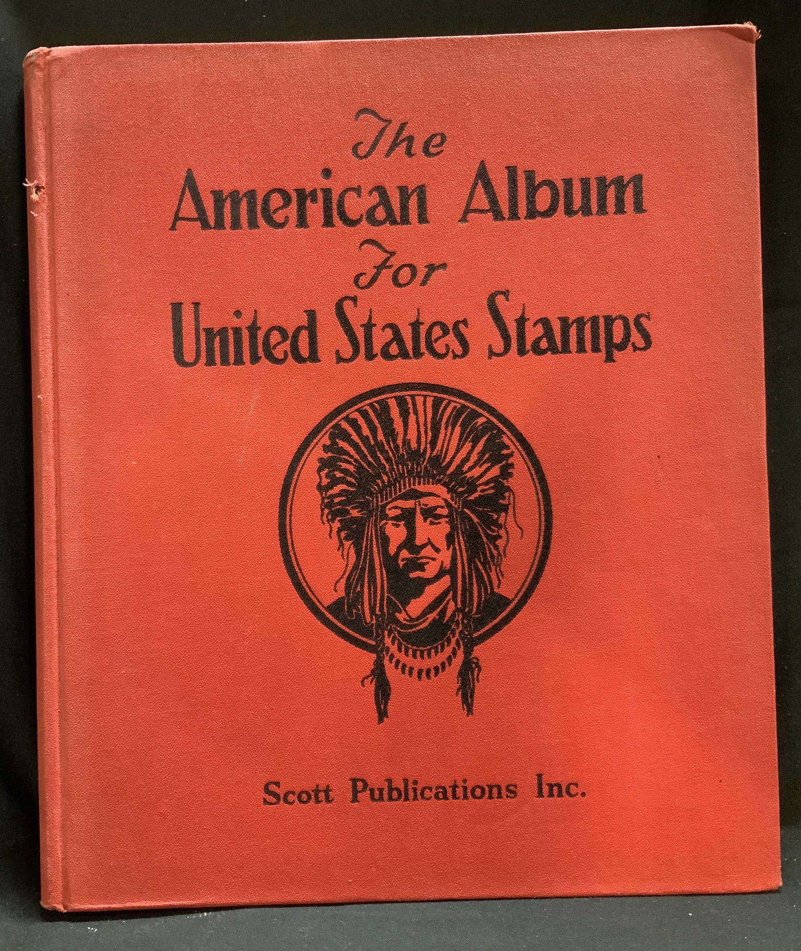 1940 Scott American Album For United States Stamps: The American Album for United States Stamps. Scott Publications, Inc. Designed & written by Theresa M. Clark. Copyright 1940. Stamp album is red toned & features an illustration on front cover. Variou