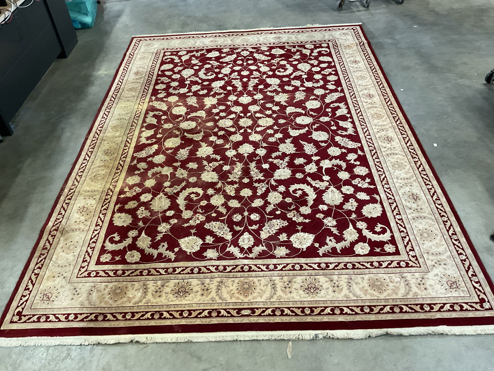 KARASTAN Red & White Floral Wool Area Rug (1 of 8)