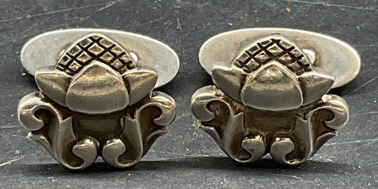 Vtg Georg Jensen Sterling Silver Acorn Cufflinks (1 of 6)