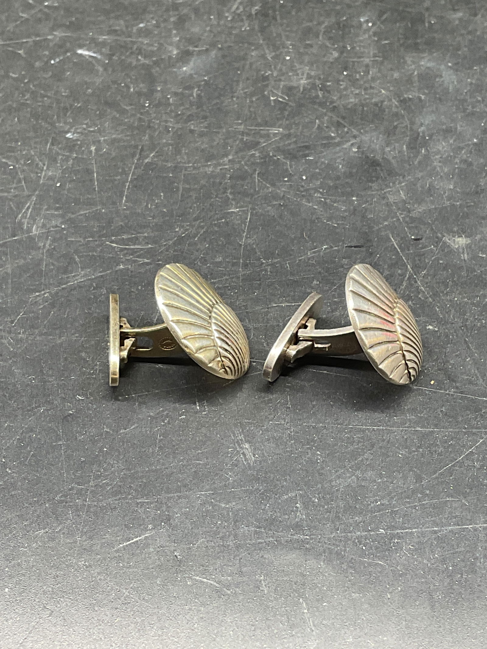 Georg Jensen Sterling Silver Seashell Cufflinks - 4