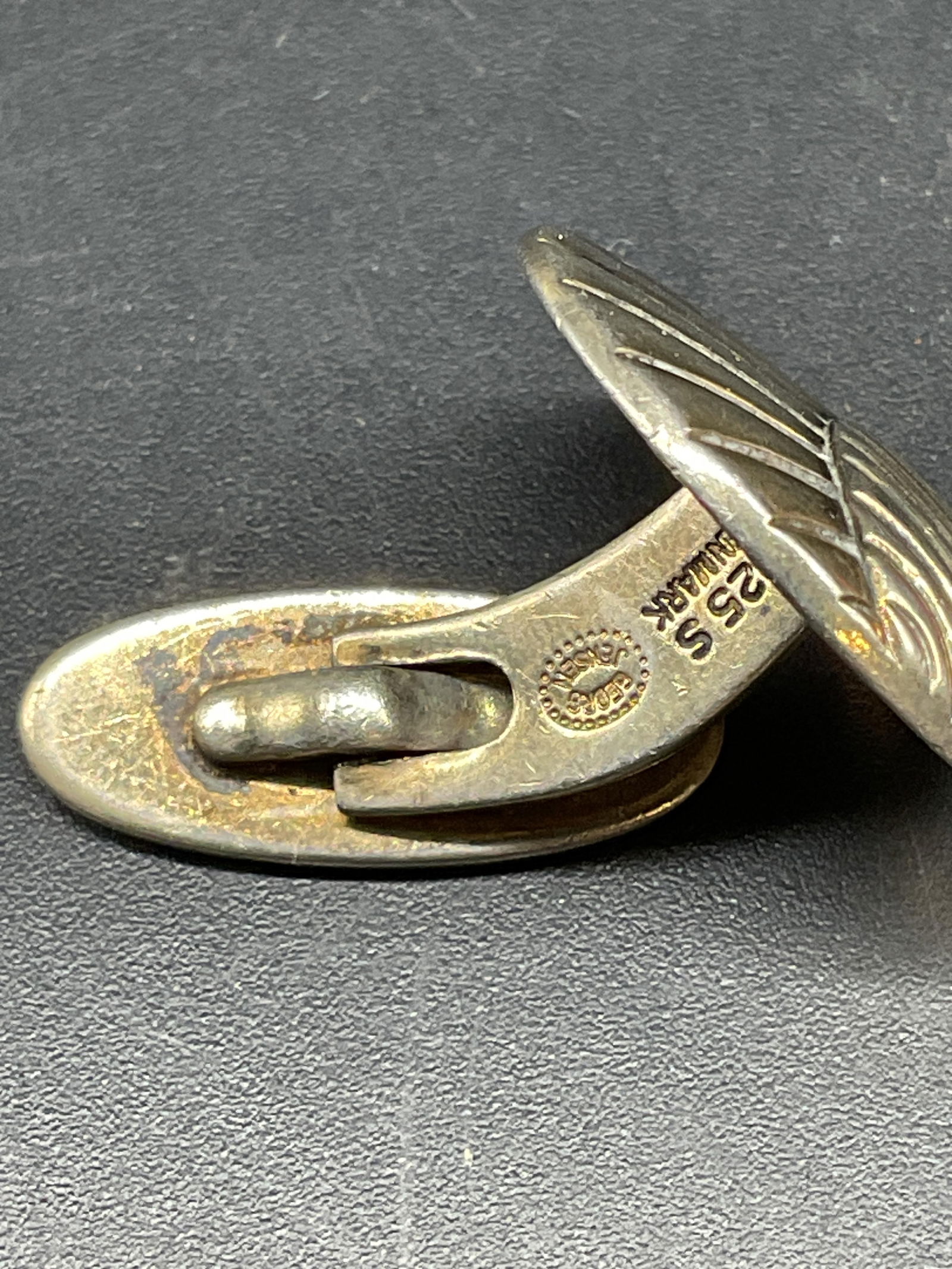 Georg Jensen Sterling Silver Seashell Cufflinks - 6