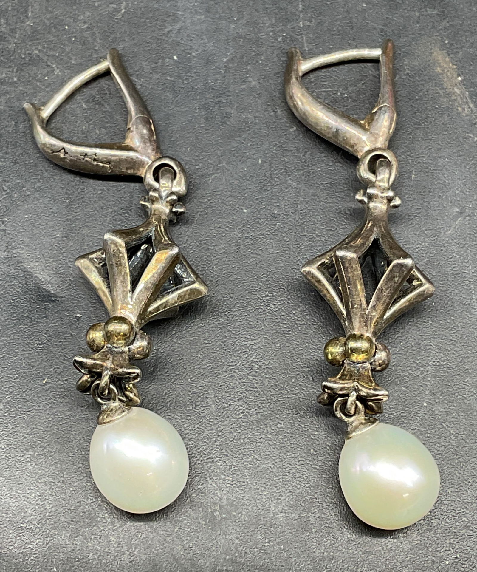 Ann King Sterling 18K Gold Pearl Earrings (1 of 6)