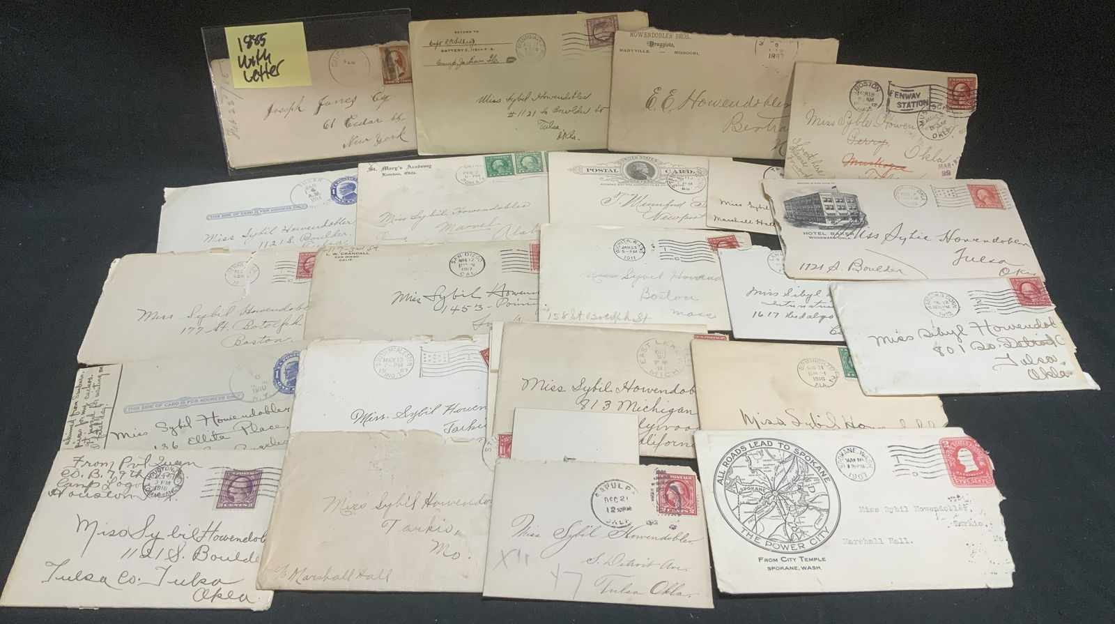 Lot 15+ 1800-1919s Correspondence, Cards & Stamps (1 of 8)