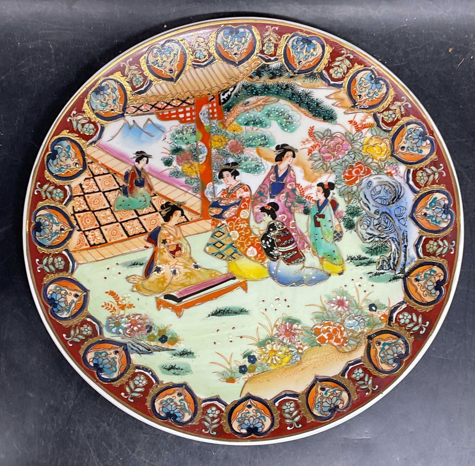 Signed Chinese Porcelain Traditional Figure Plate (1 of 6)