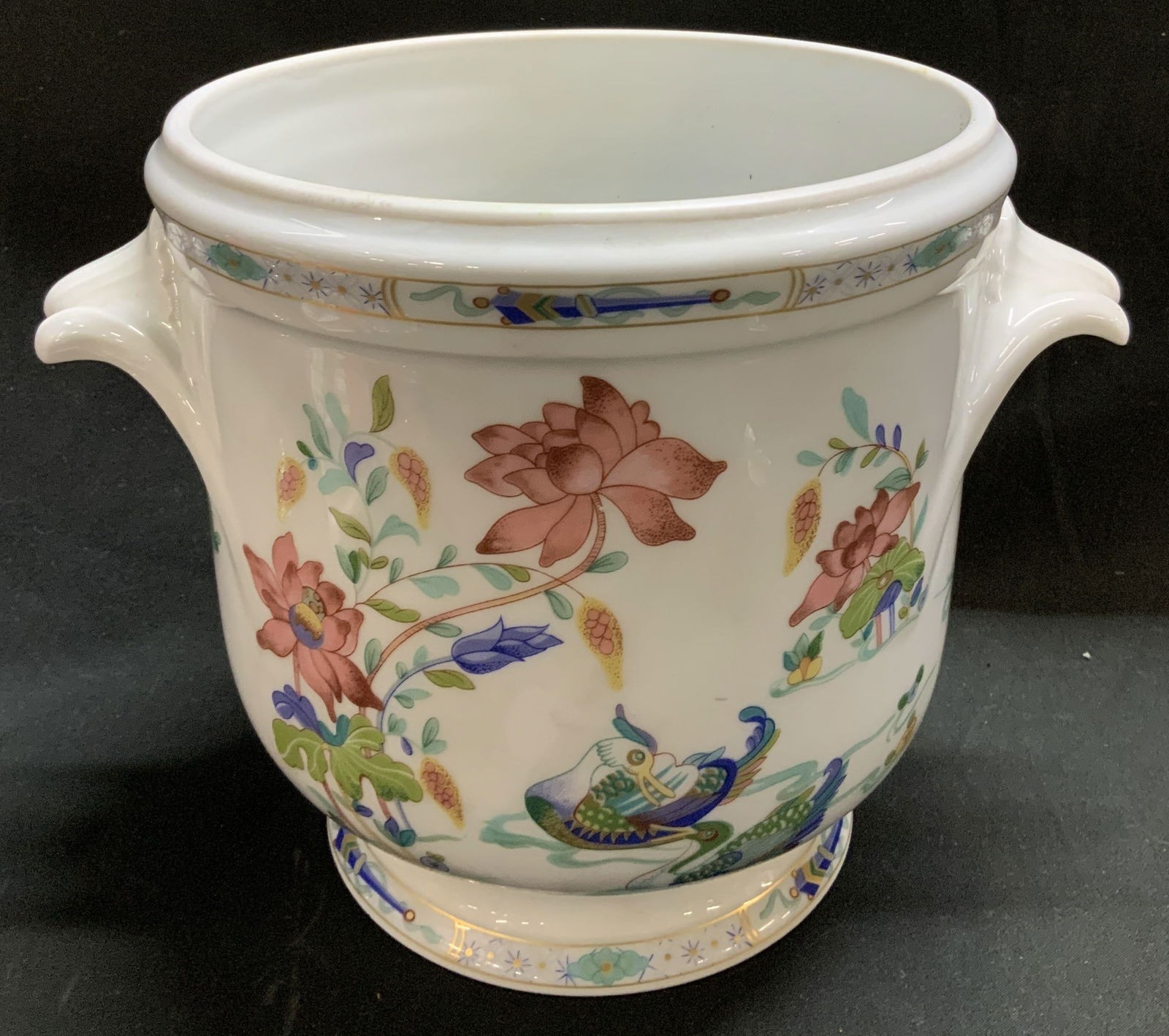 Georges Boyer Limoges Floral Porc Cachepot FRANCE (1 of 6)