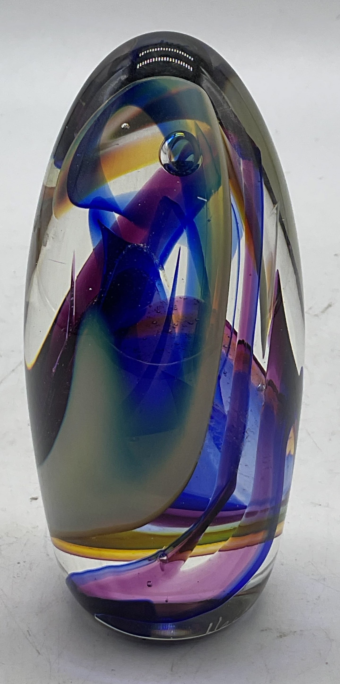 SGND 1990 Hand Blown Art Glass Paperweight (1 of 7)