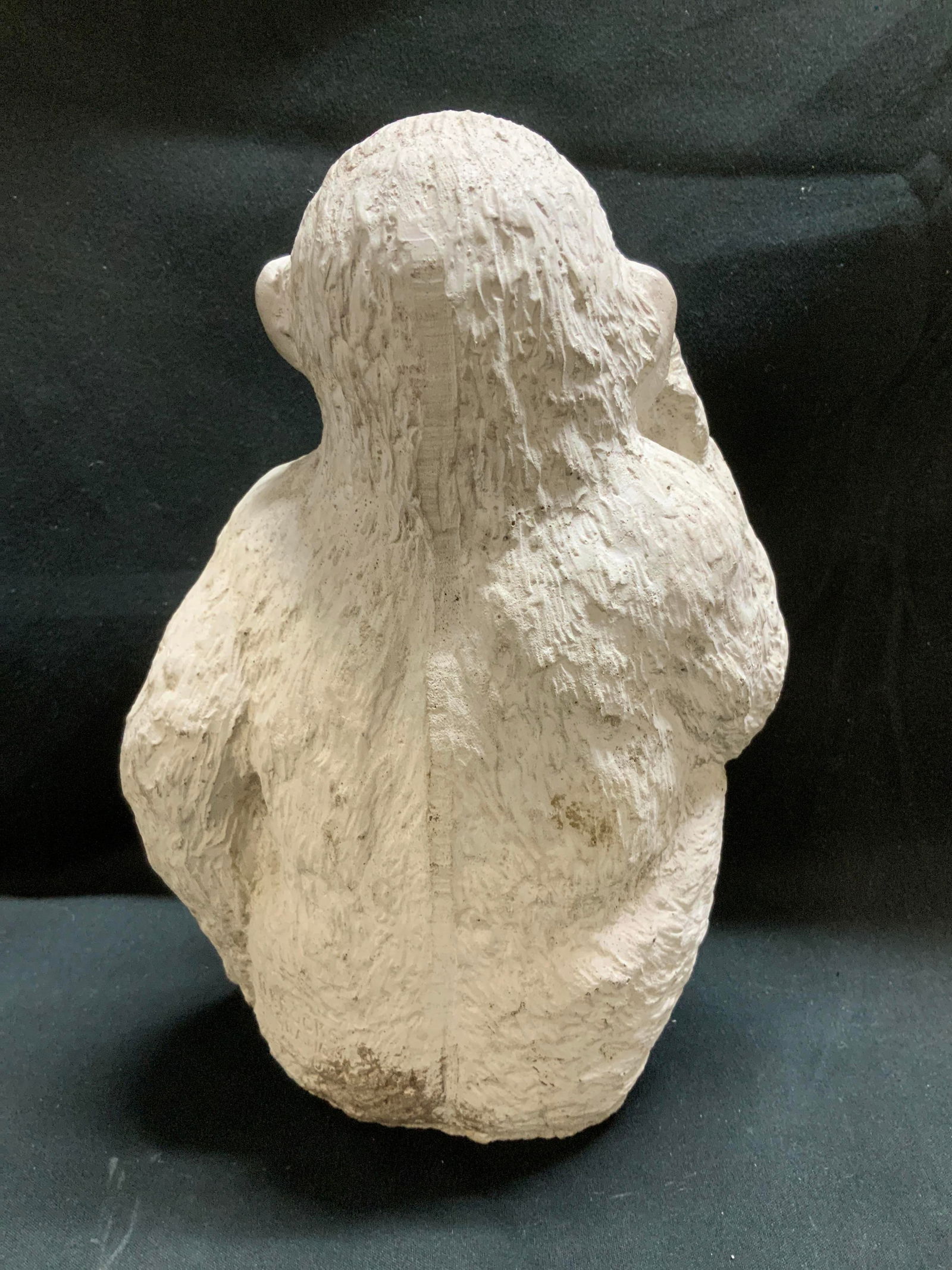 Vtg Stone Monkey Statue 8.8in - 3