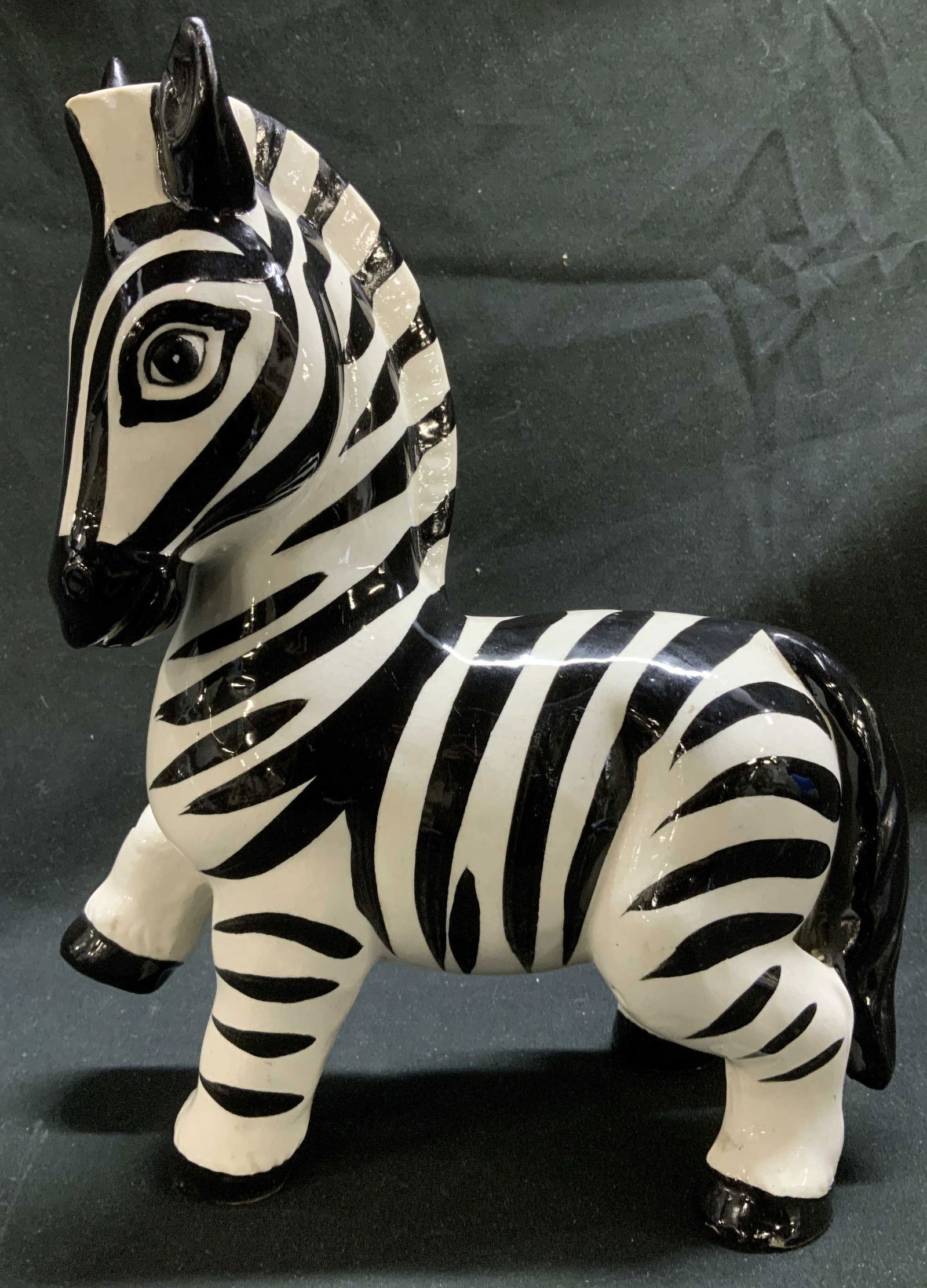 Vtg Ceramic Hand Painted Zebra Figurine (1 of 6)