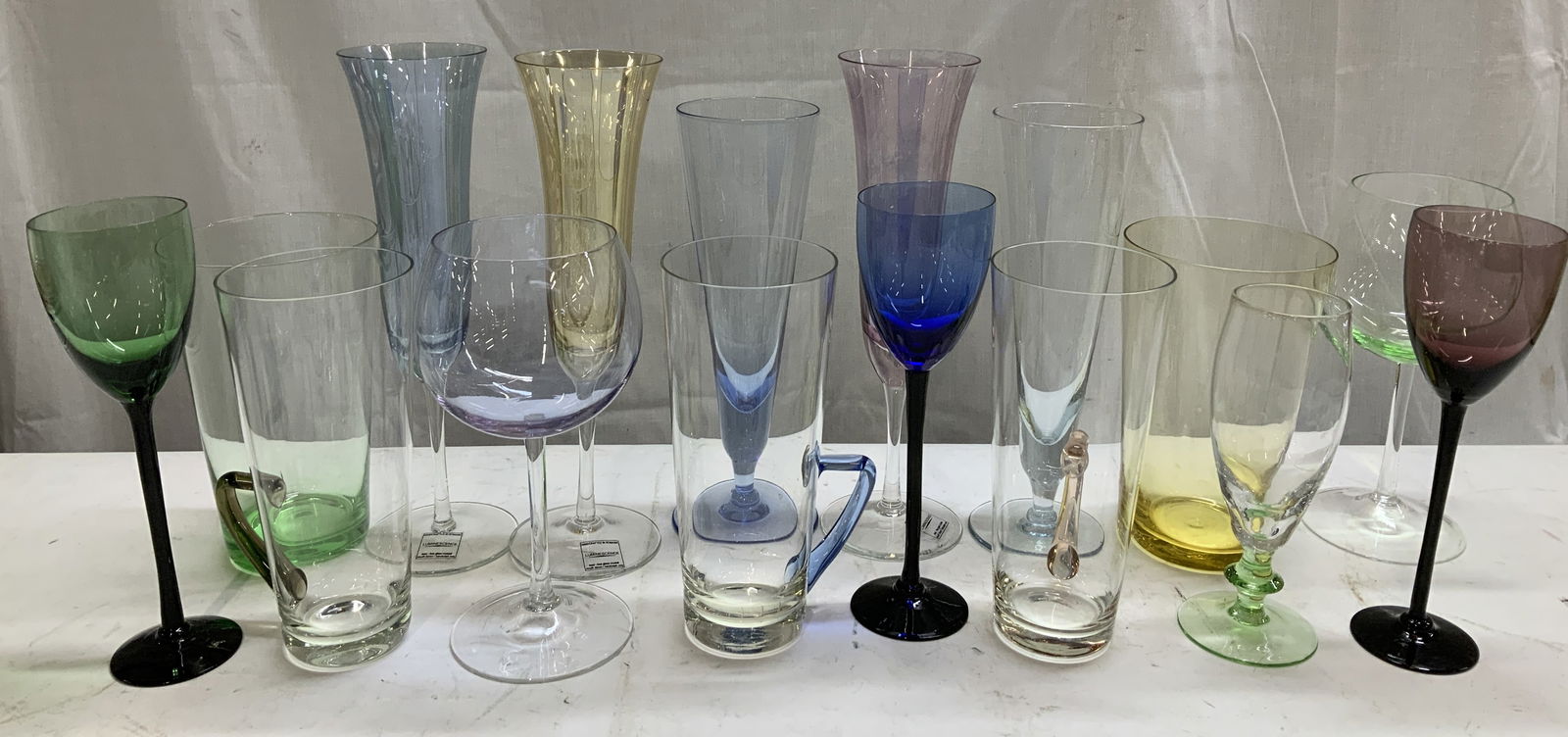 Lot 16 Assorted Multicolored Glassware ROMANIA+ (1 of 7)