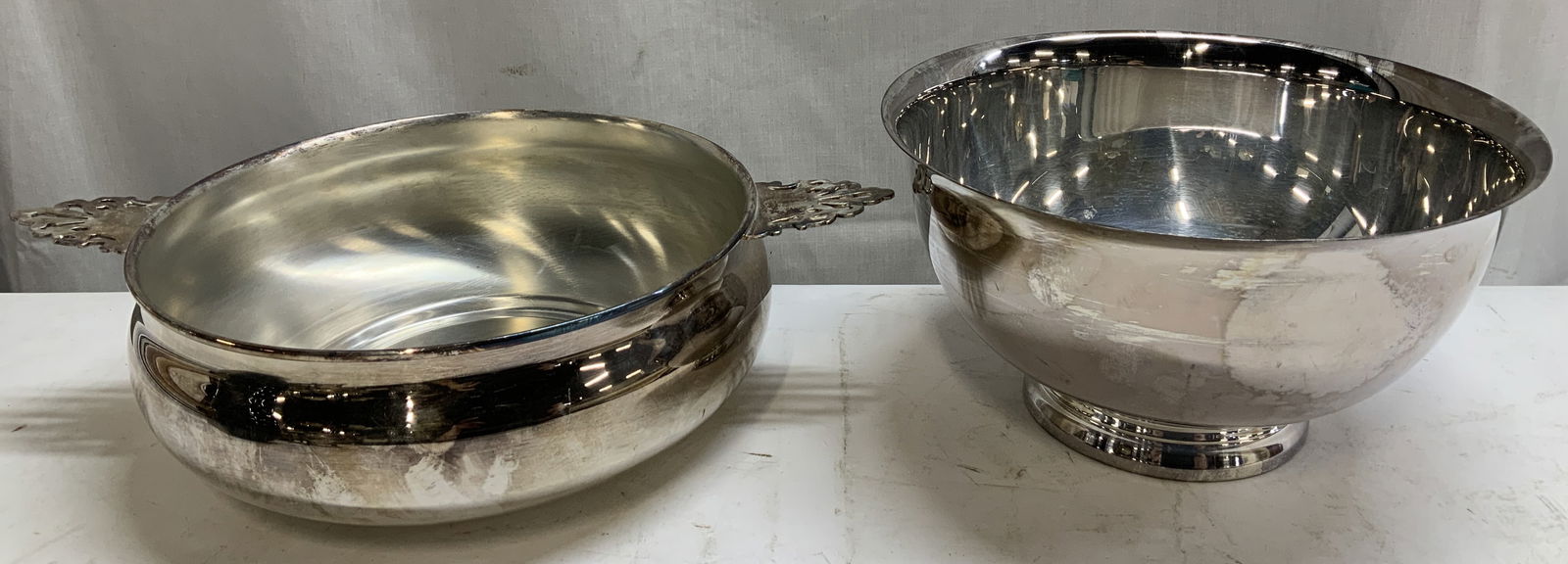 Lot 2 Slvr Plted Serving Bowls Sheffield, Kent+ USA (1 of 8)