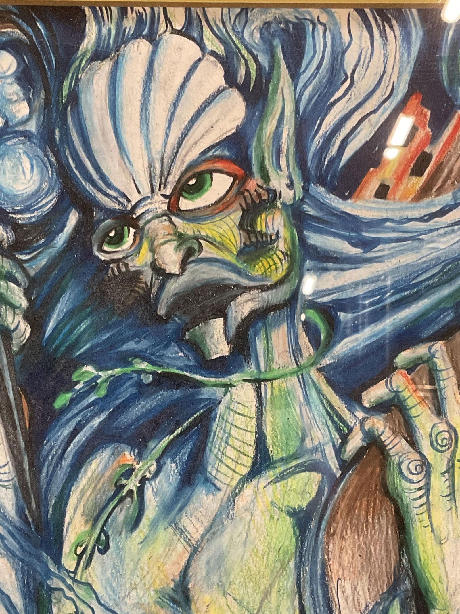 Framed Fantasy Creature Drawing - 3