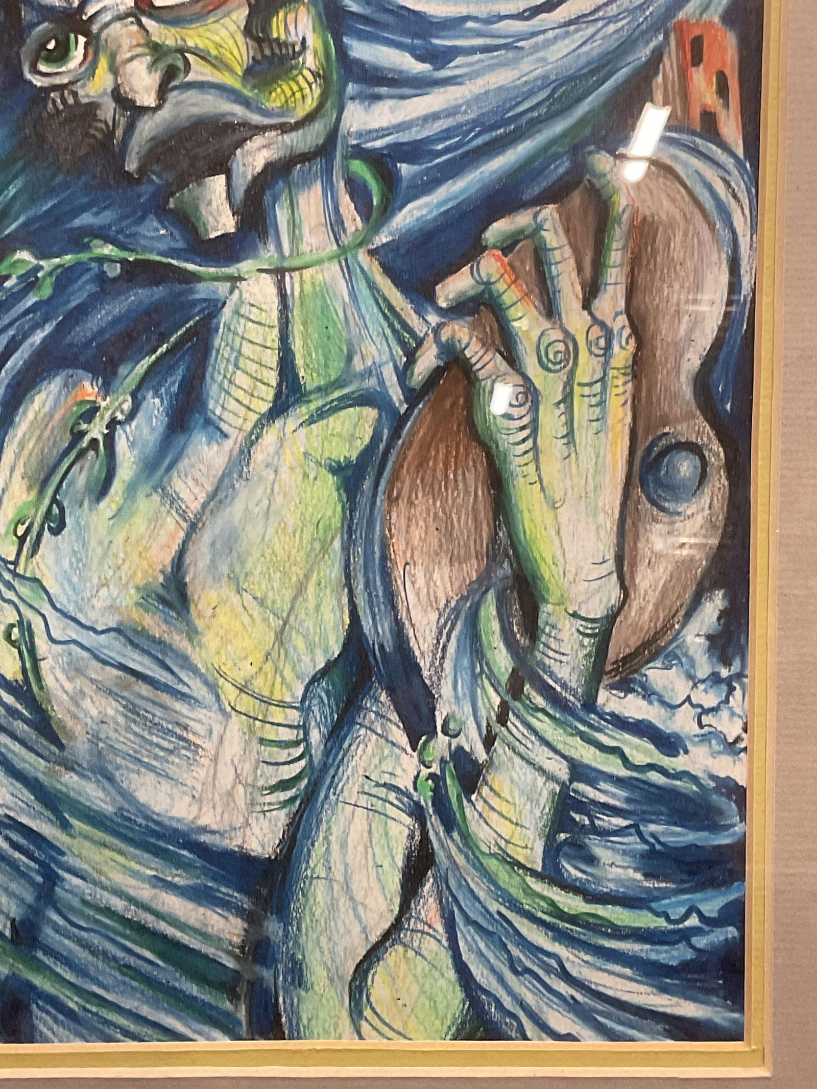 Framed Fantasy Creature Drawing - 5