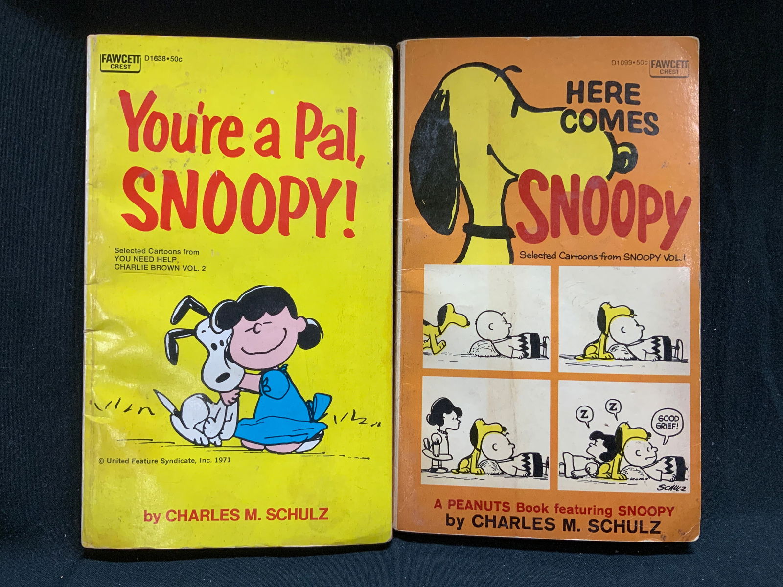 Lot 2 Fawcett Crest Snoopy Books 1950-1970s SCHULZ (1 of 8)