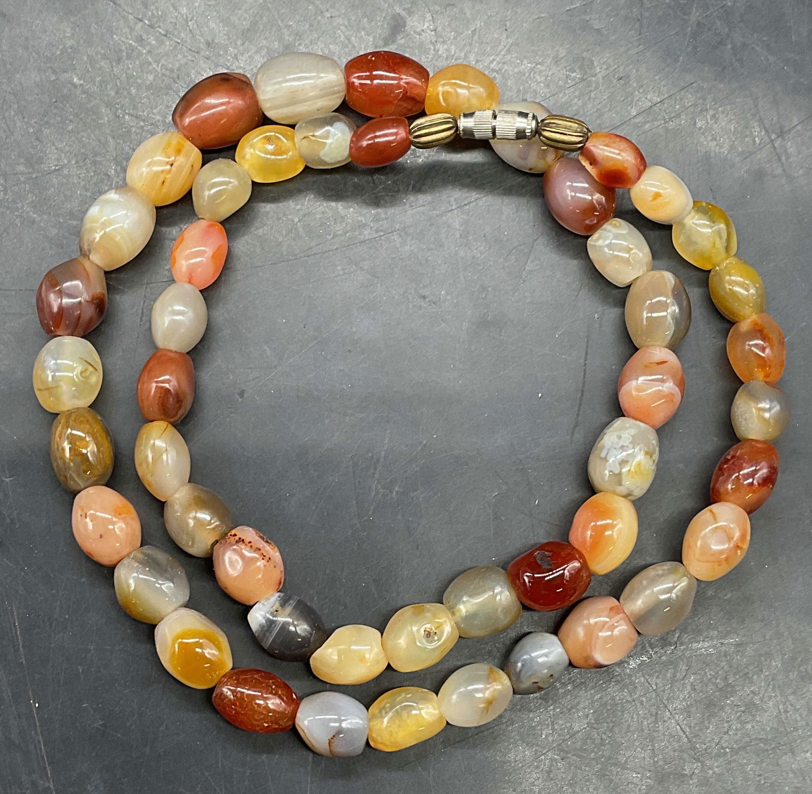 Vintage Semiprecious Stone Beaded Necklace (1 of 6)