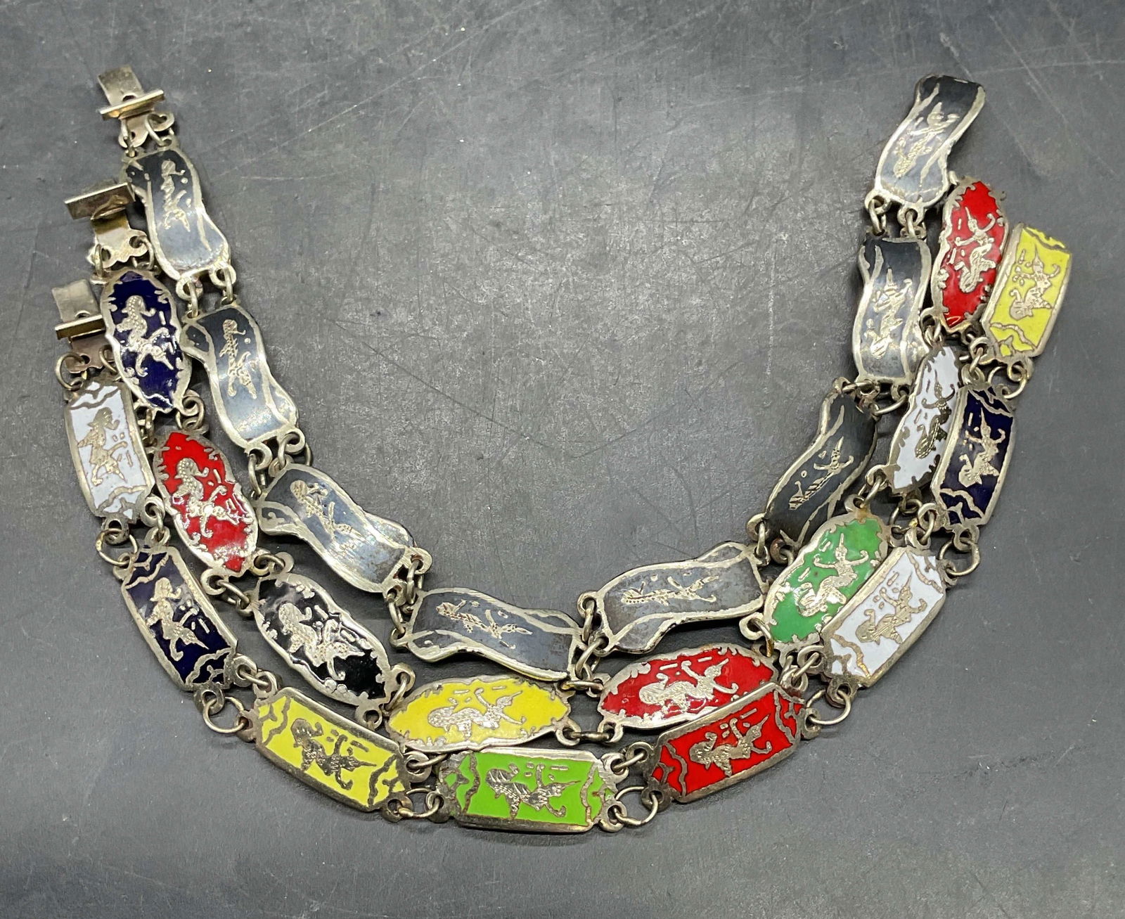 Lot 3 Vintage Sterling Silver & Silver Tn Bracelets (1 of 8)