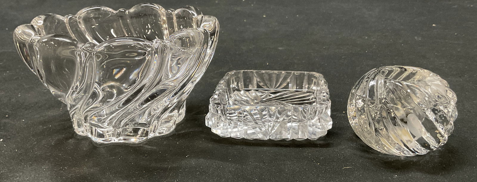 Grp Lot 3 Vtg Glass Candle Holder & Dishes (1 of 13)