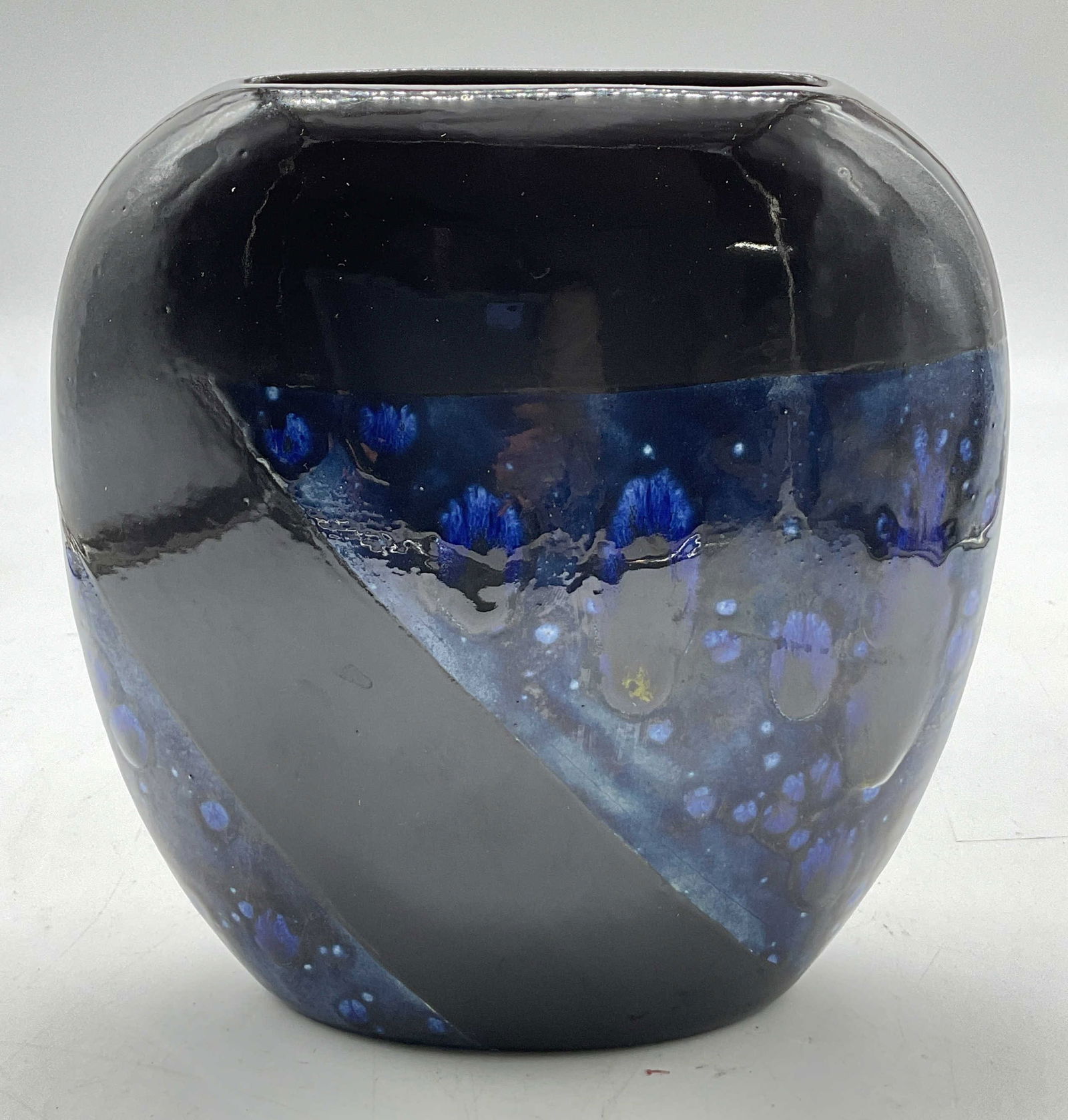 Vintage Hand Made Blue Ceramic Vessel (1 of 9)