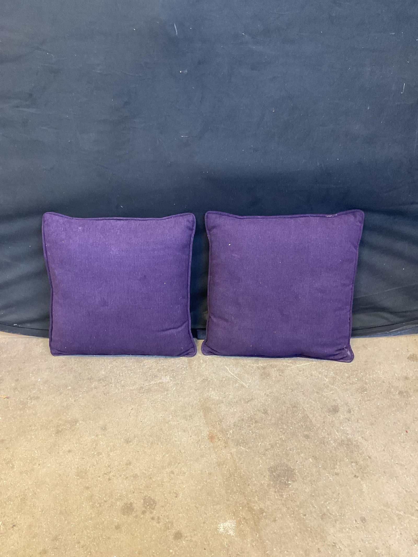Pair Solid Purple Throw Pillows - 4