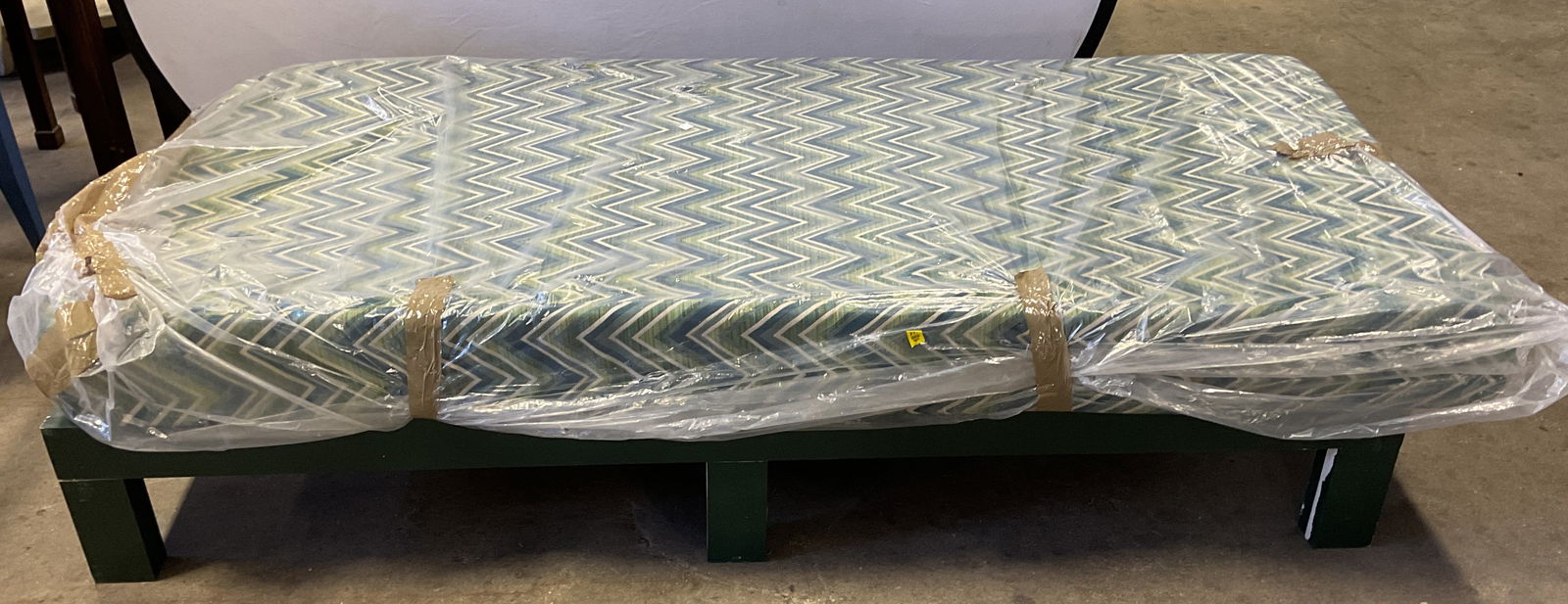 Green Wood Daybed with Cushion (1 of 6)