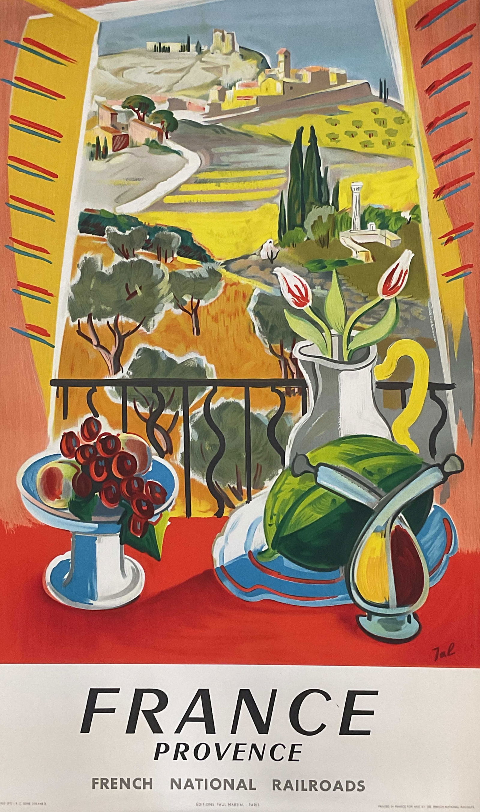 1952 France Provence Railway Travel Poster (1 of 6)