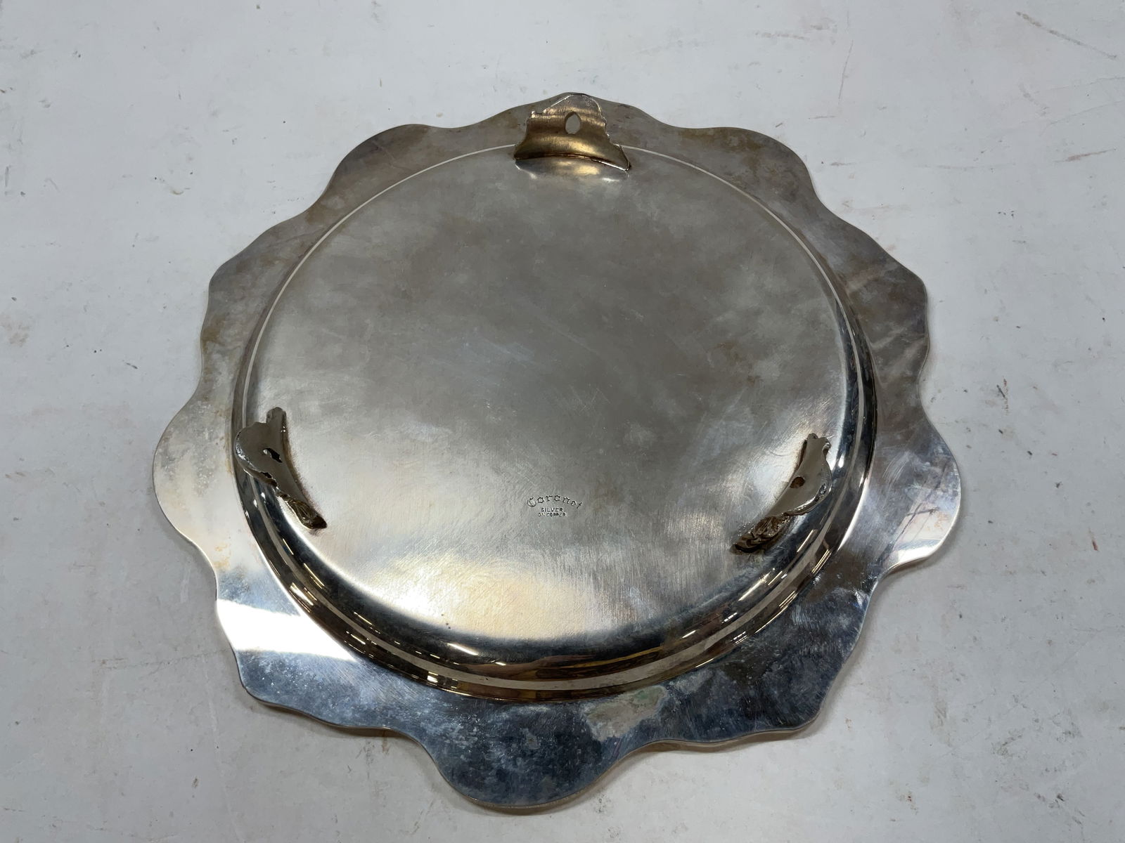Coronet Silver On Copper Footed Serving Tray - 4