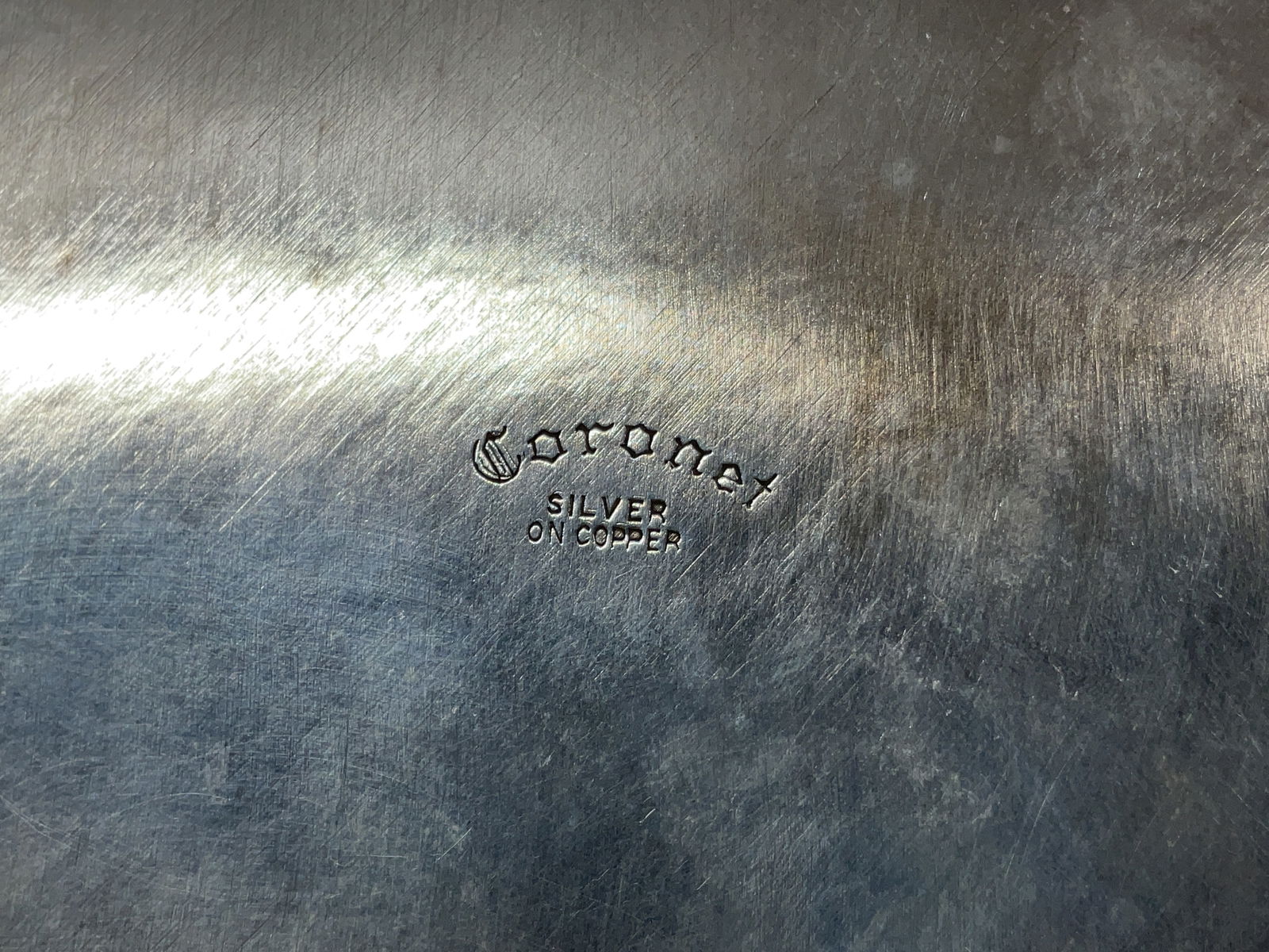 Coronet Silver On Copper Footed Serving Tray - 5