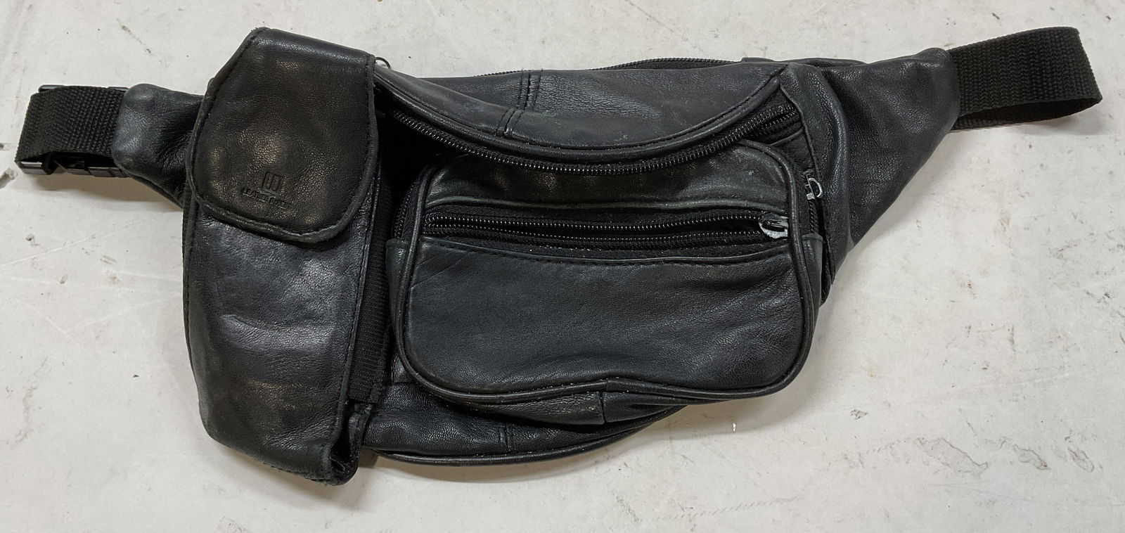 Leather Direct Vintage Black Leather Fanny Pack (1 of 10)